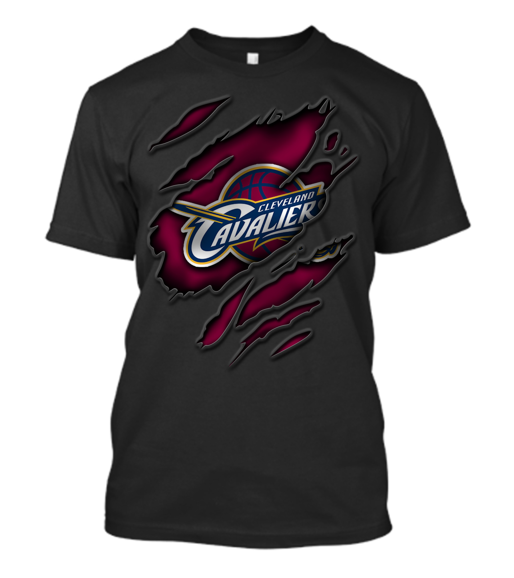 Torn Cleveland Cavaliers Basketball T-Shirt
