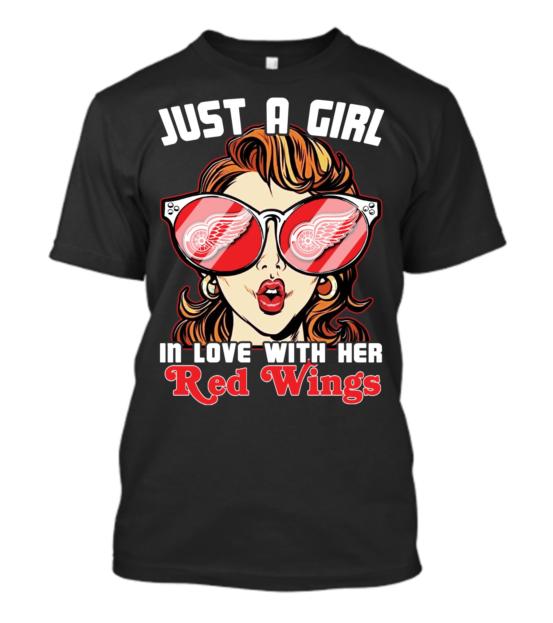 Just A Girl In Love With Her Red Wings T-Shirt