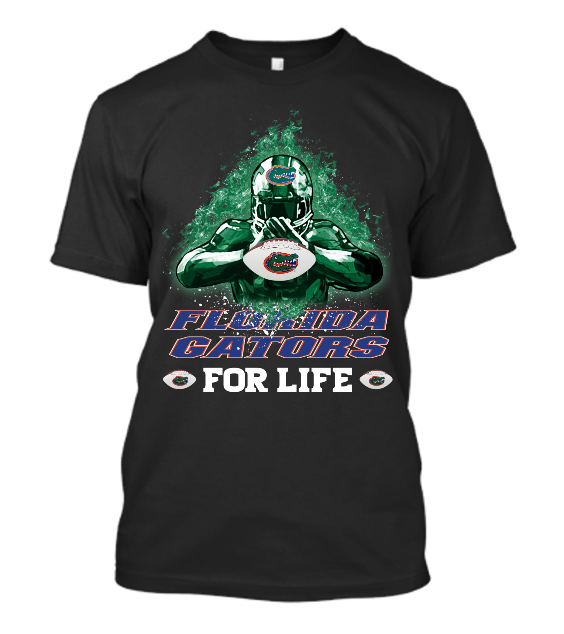 Florida Gators For Life Football Player Helmet And Ball T-Shirt