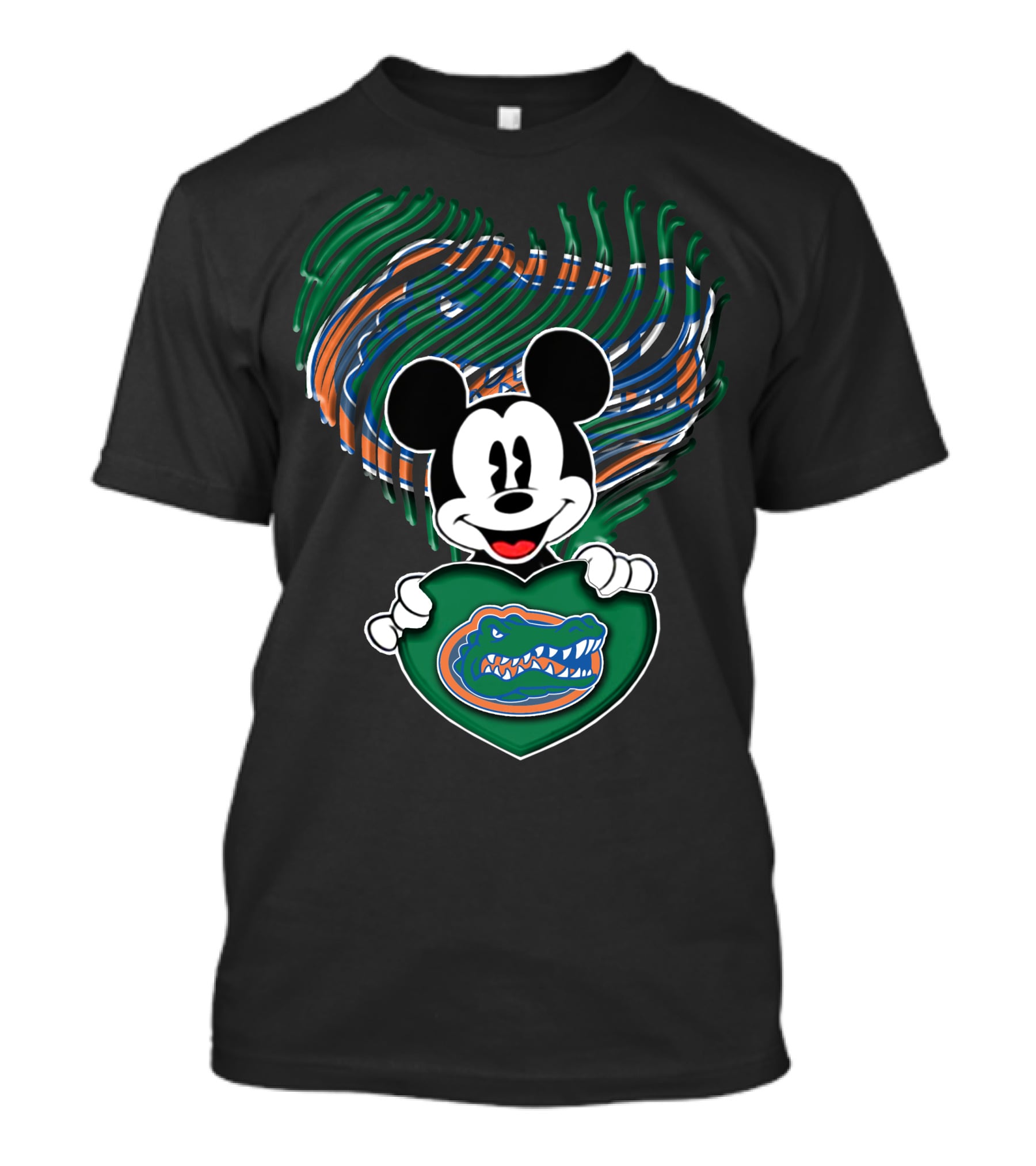 Mickey Mouse Holding Heart With Florida Gators T-Shirt