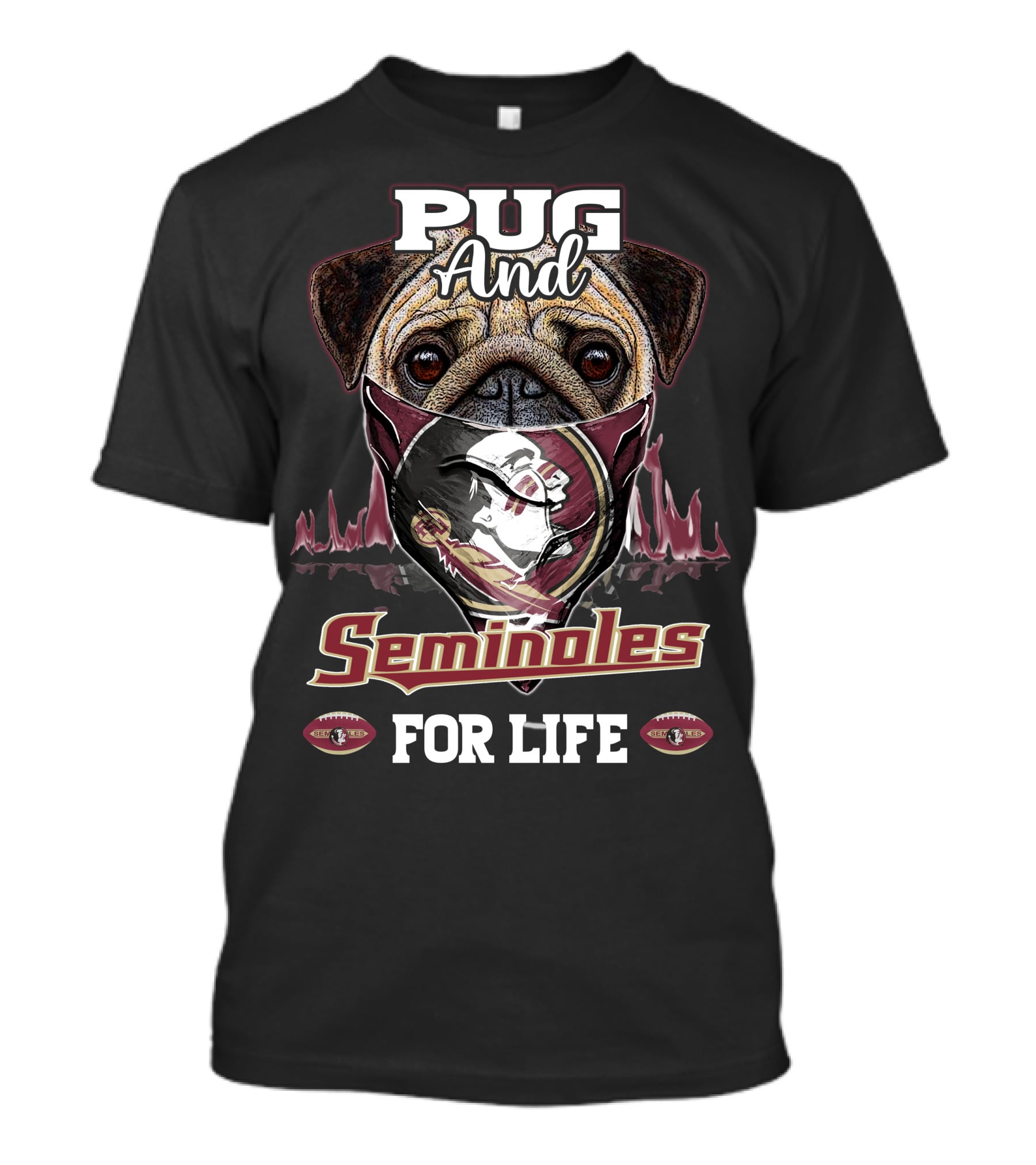 Pug And Seminoles For Life T-Shirt