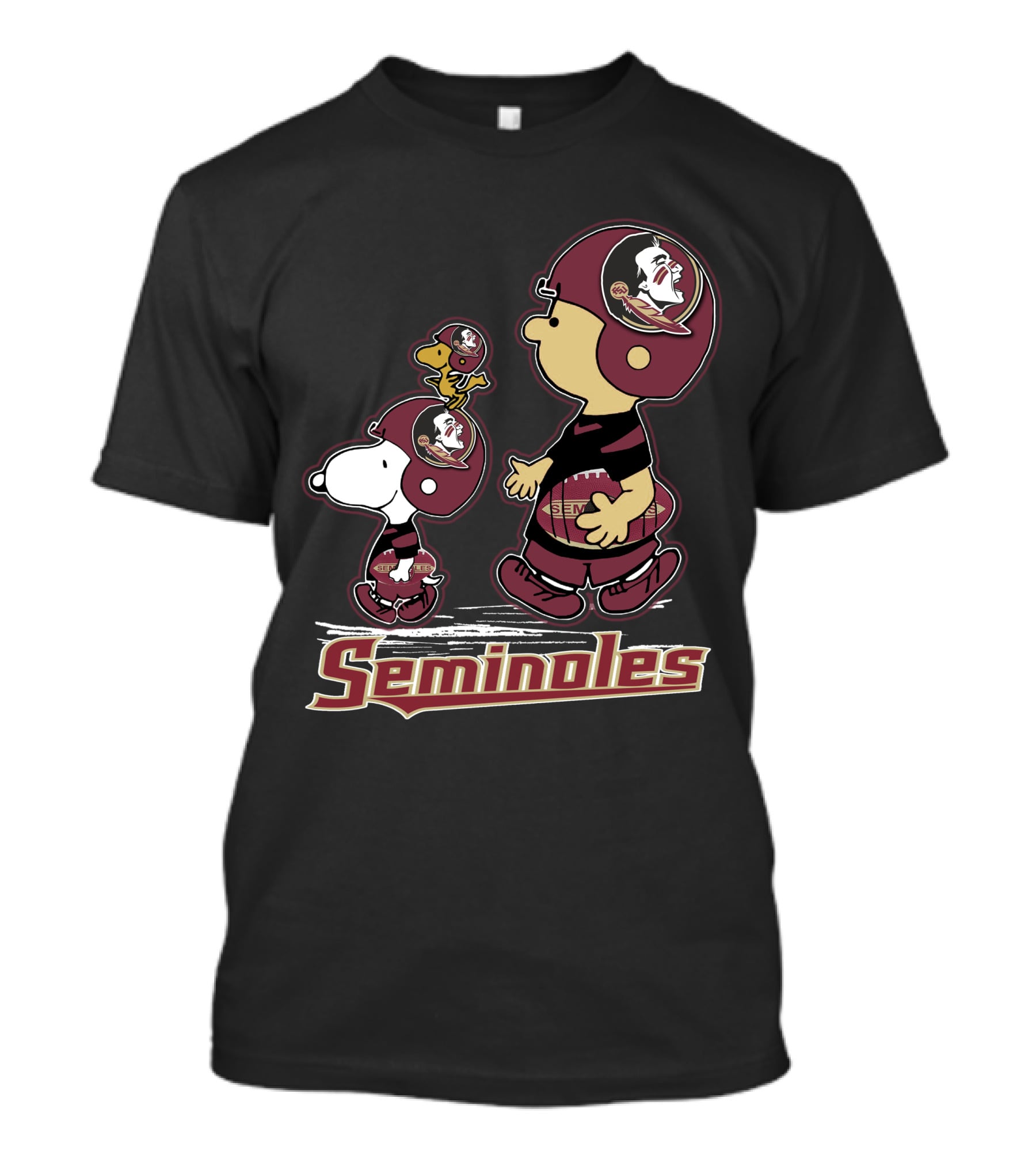 Seminoles Snpfootball Florida State Peanuts Characters Football T-Shirt