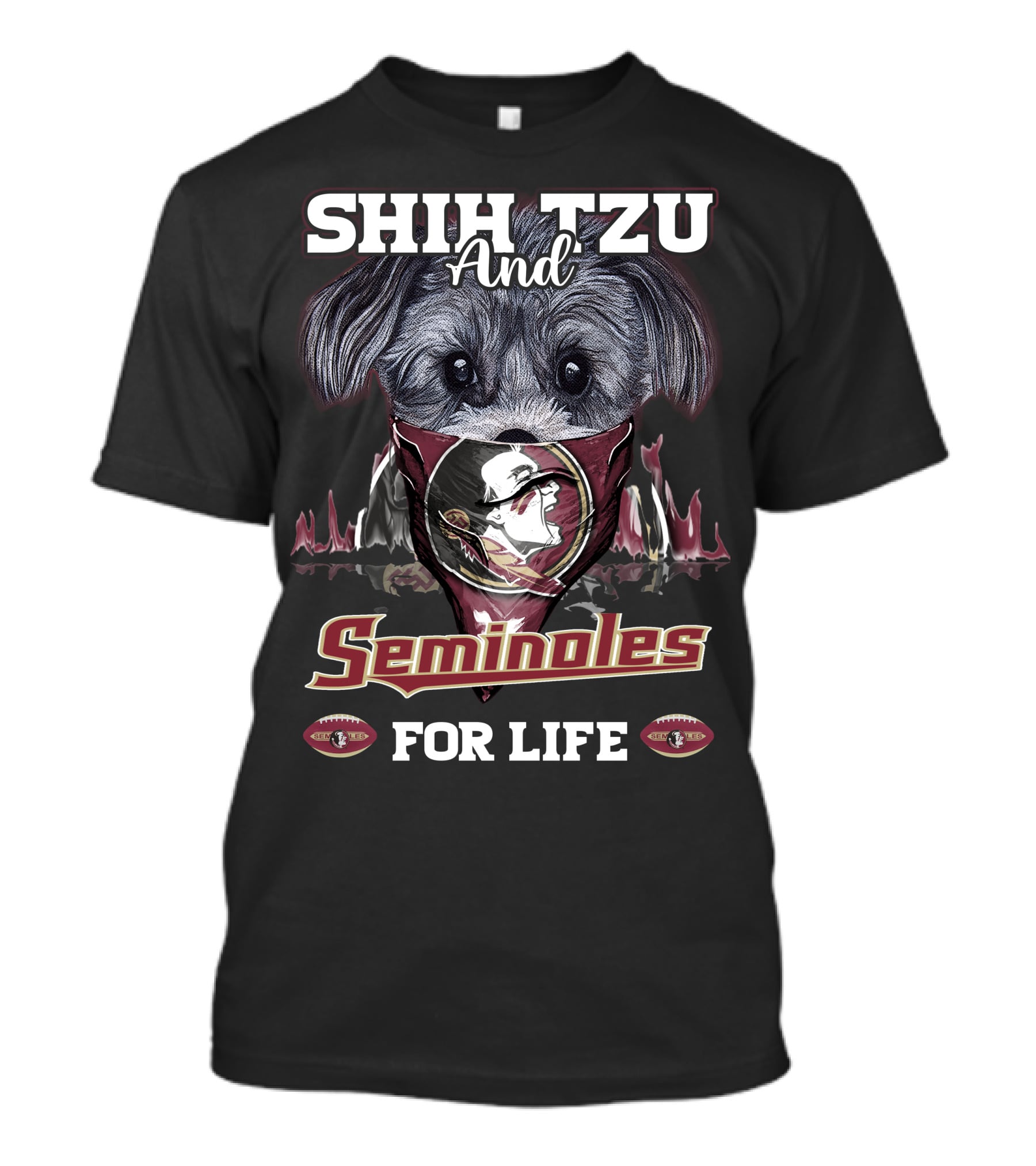 Shih Tzu And Seminoles For Life Florida State Seminoles T-Shirt