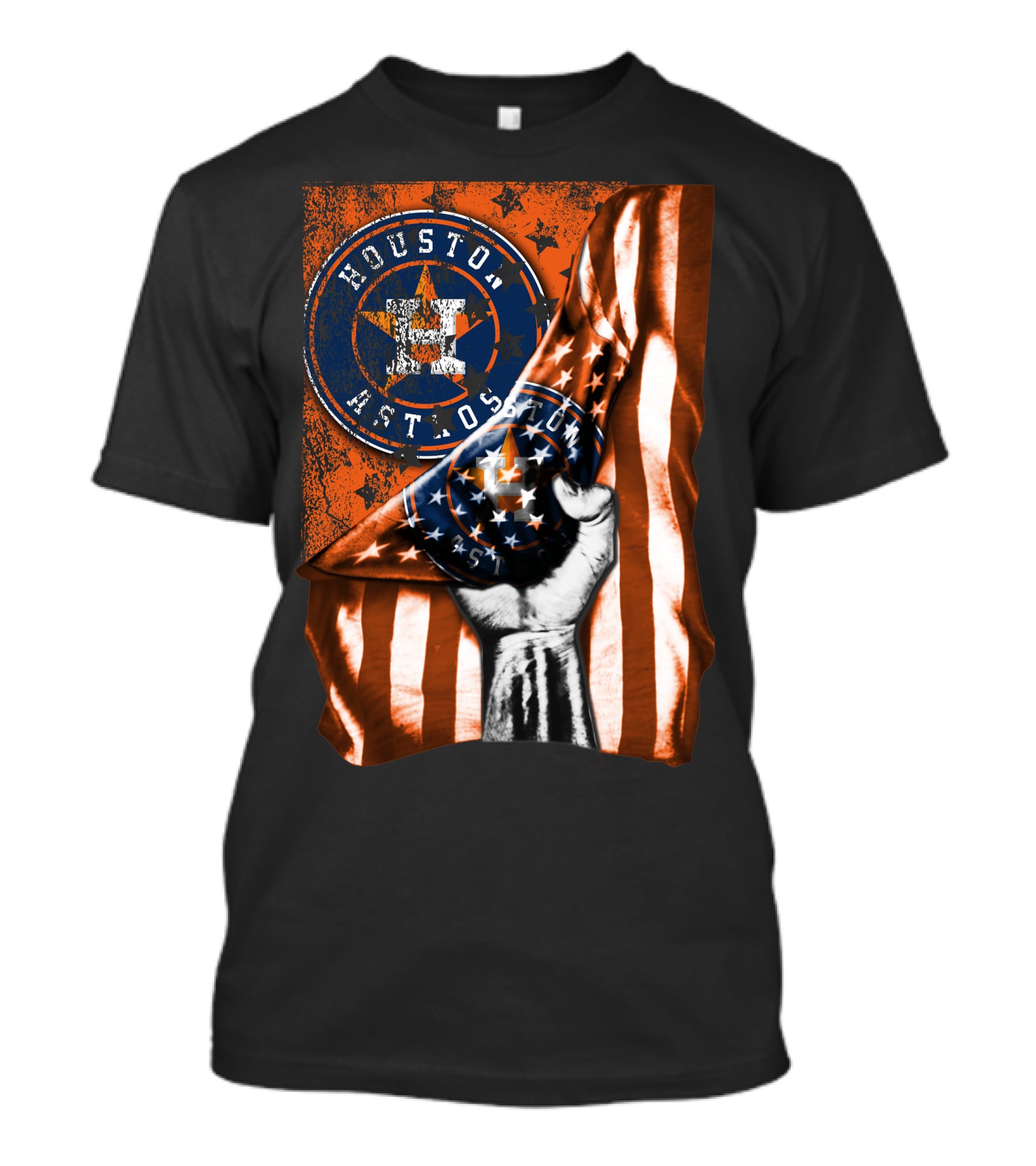 Houston Astros Vintage Flag Symbol With Bold Stars And Stripes T-Shirt