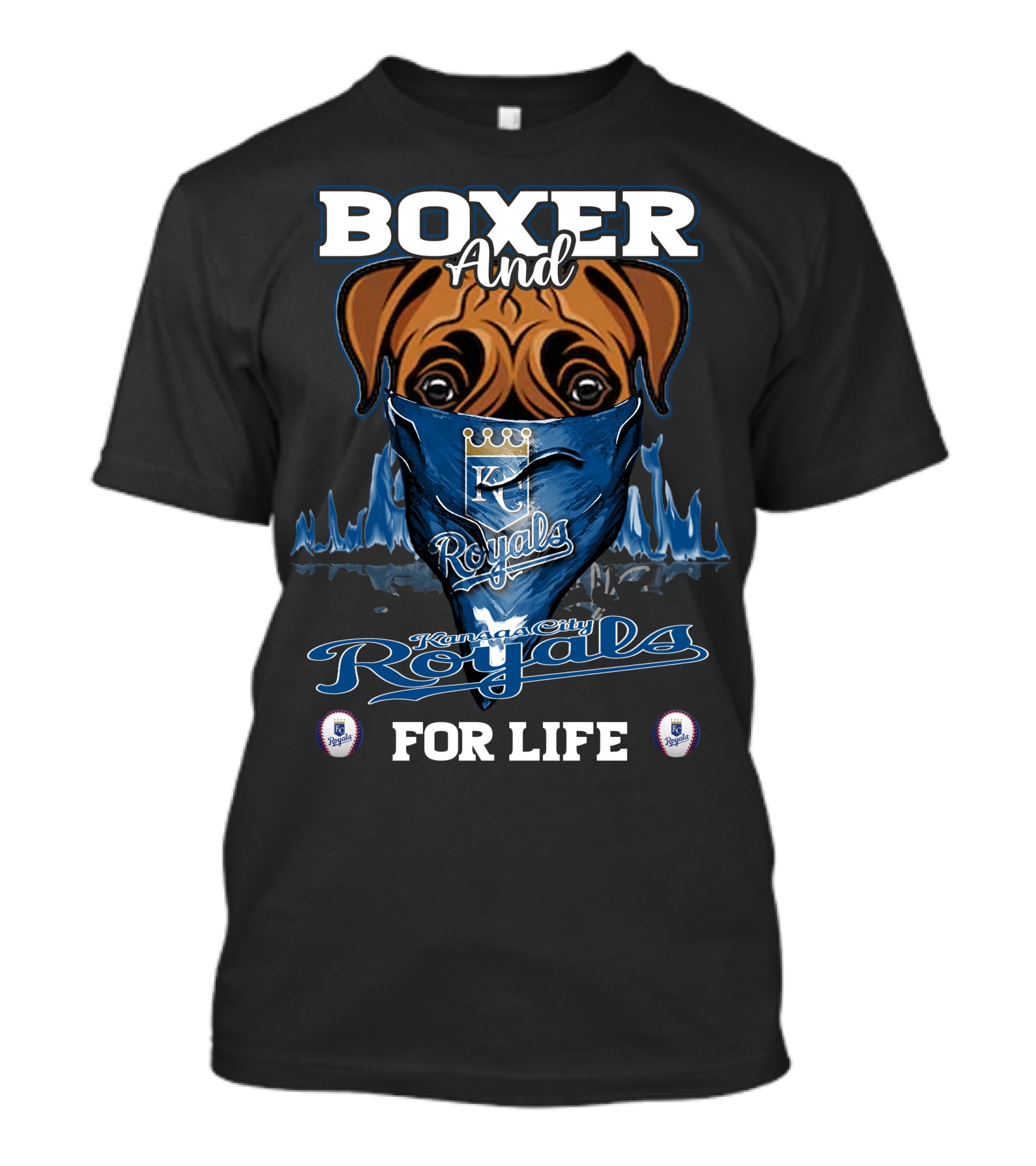Boxer And Kansas City Royals For Life T-Shirt