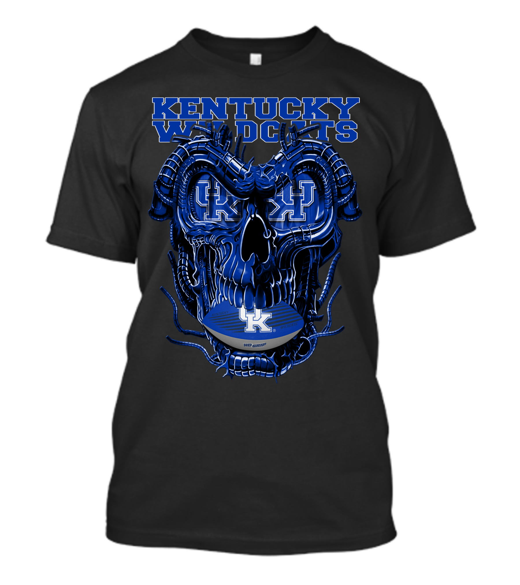 Kentucky Wildcats Dragonskull Football Helmet T-Shirt