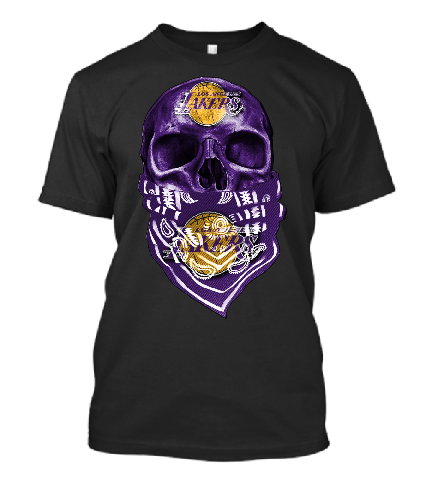 Los Angeles Lakers Skull Bandana NBA T-Shirt