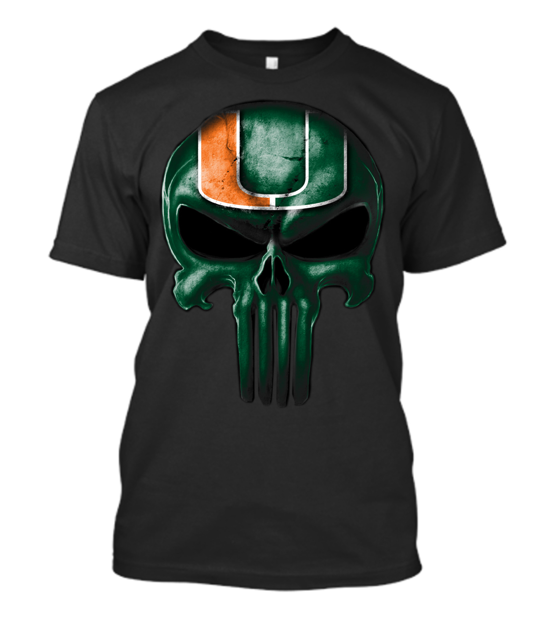 Miami Hurricanes Skull Punisher T-Shirt