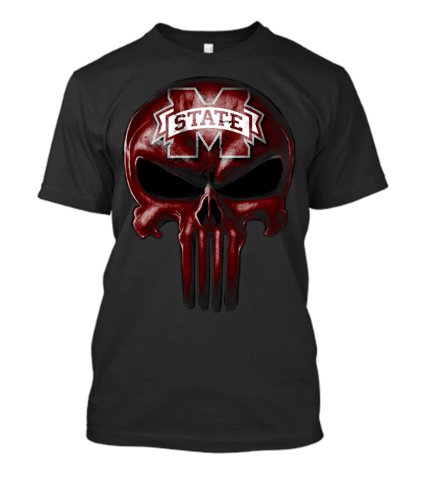 Mississippi State Bulldogs M Logo Skull T-Shirt