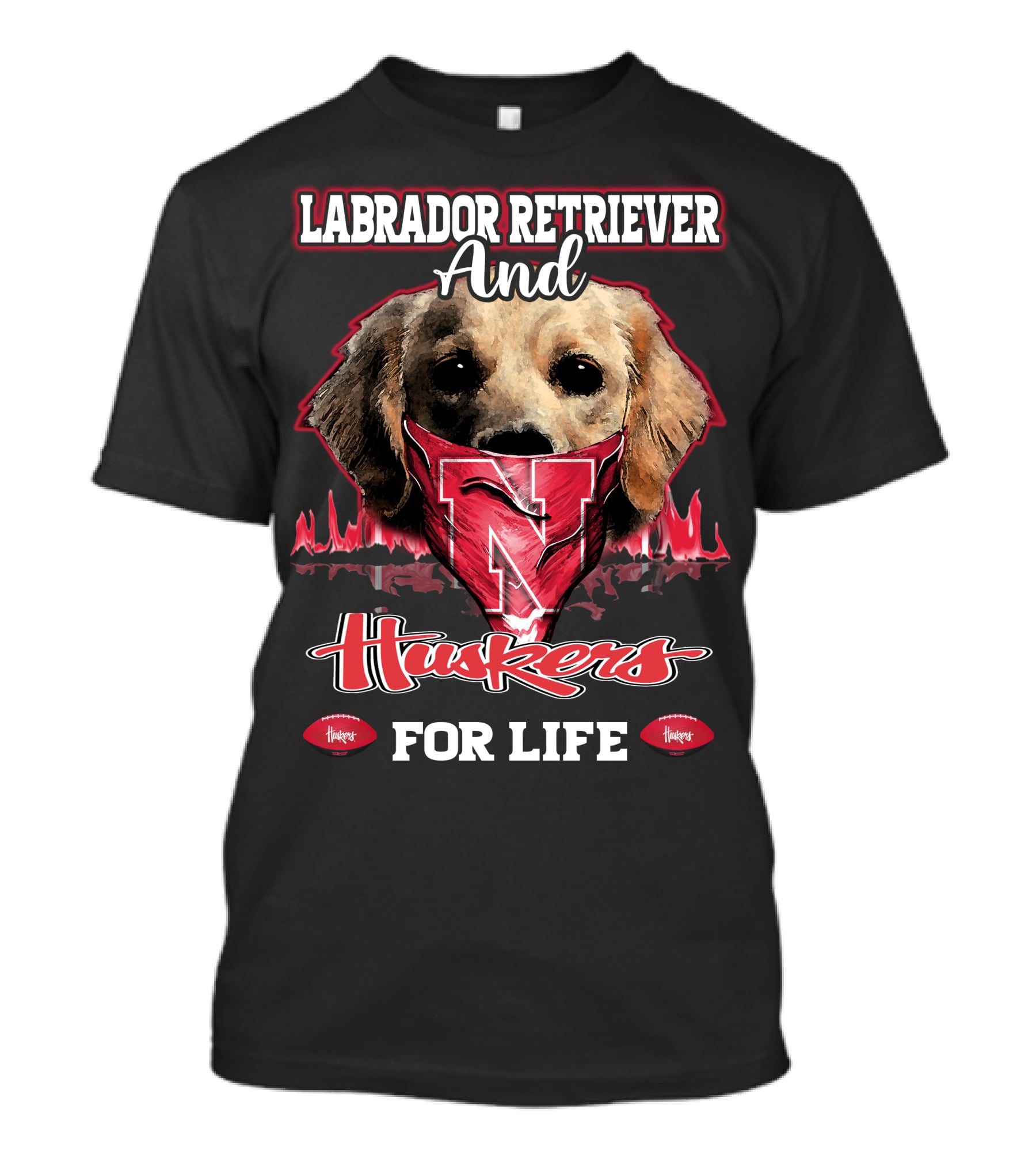 Labrador Retriever And Huskers For Life T-Shirt