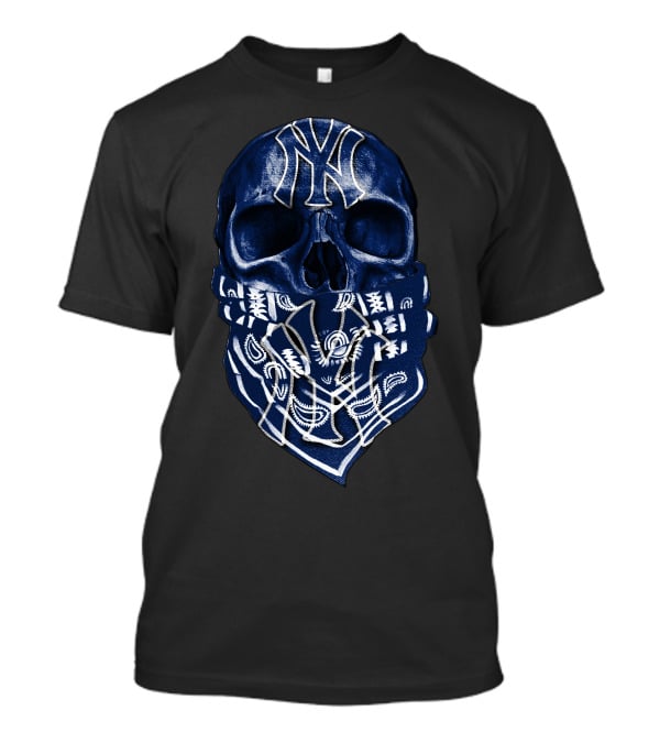 Skull With Bandana New York Yankees T-Shirt