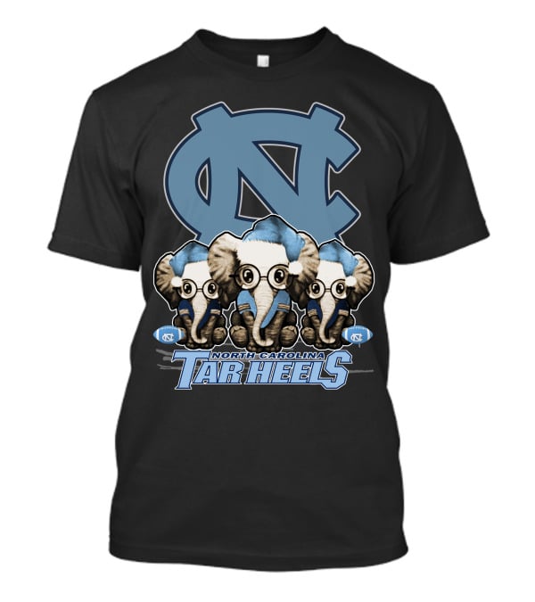 Elephan Xmas North Carolina Tar Heels Holiday Cheer T-Shirt