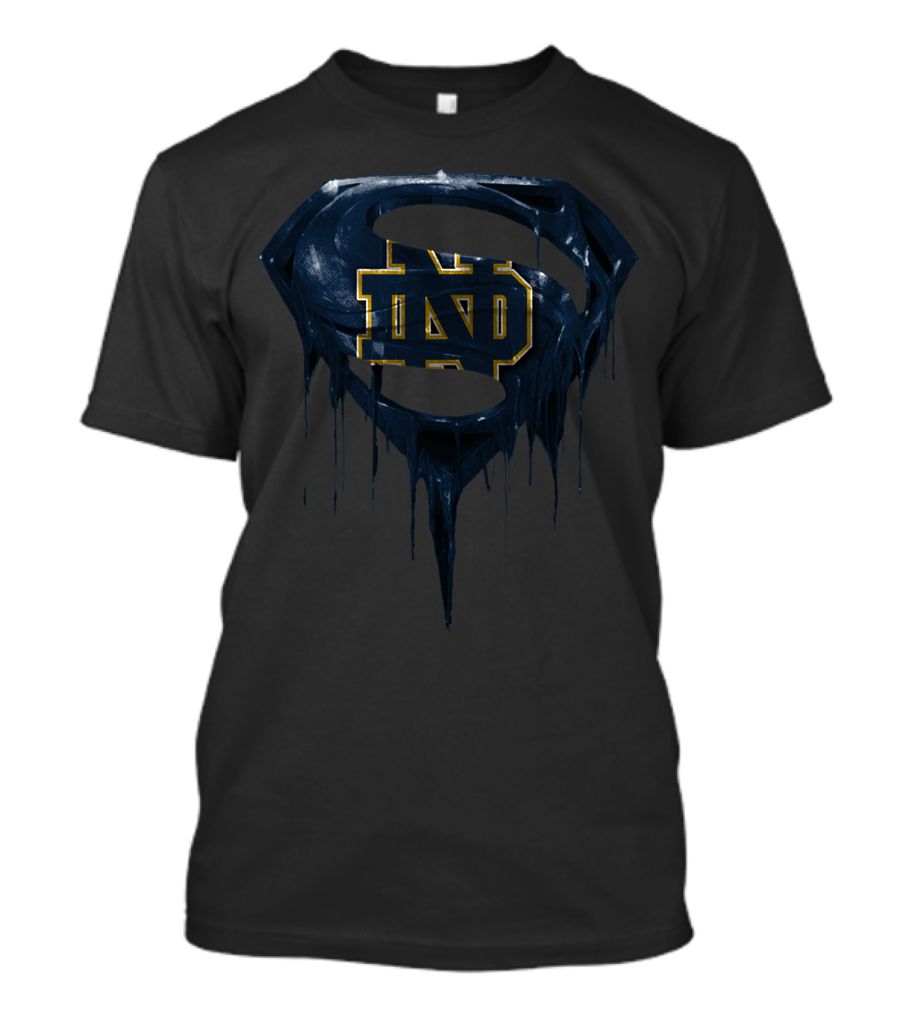 Notre Dame Fighting Irish Nd Logo With Superman Style T-Shirt