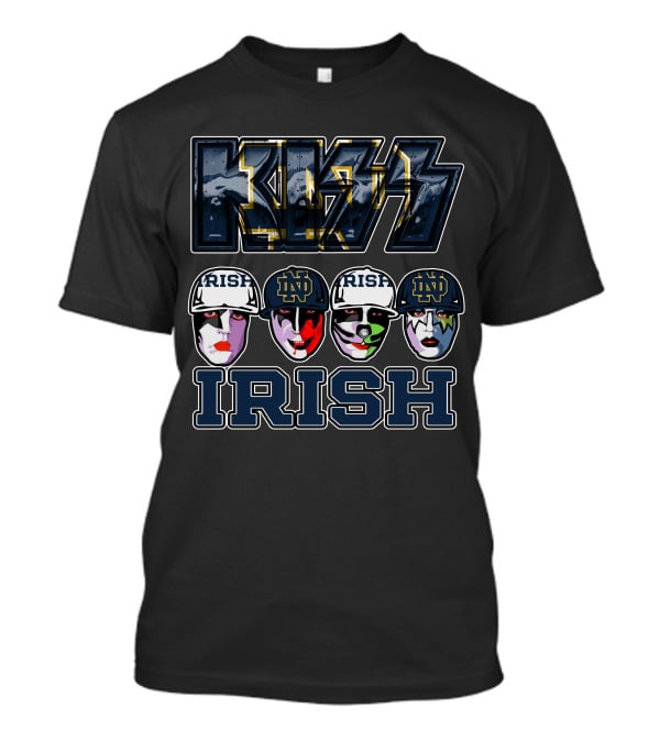 Kiss Notre Dame Fighting Irish IRISH ND Facepaint Helmets T-Shirt