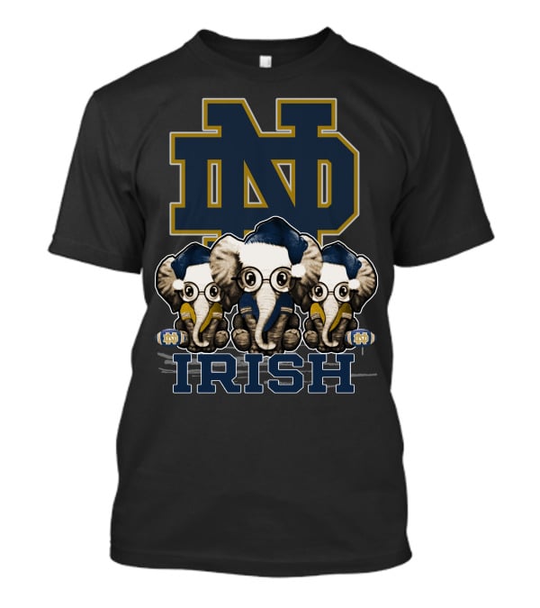 ND Elephants Irish Xmas Notre Dame Fighting Irish T-Shirt