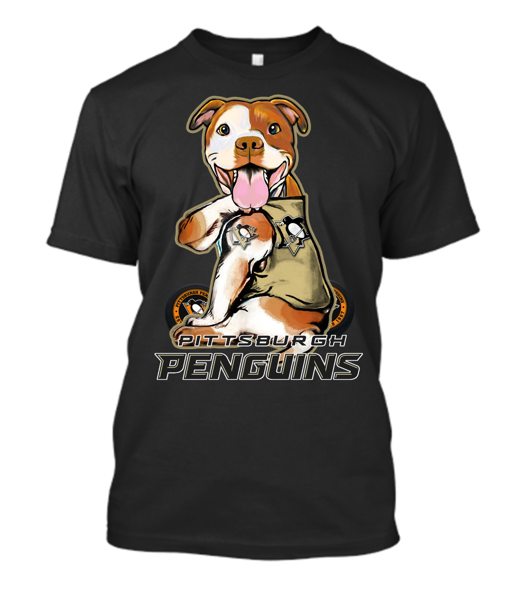 Pittsburgh Penguins Pitbull Hockey Team Fan T-Shirt