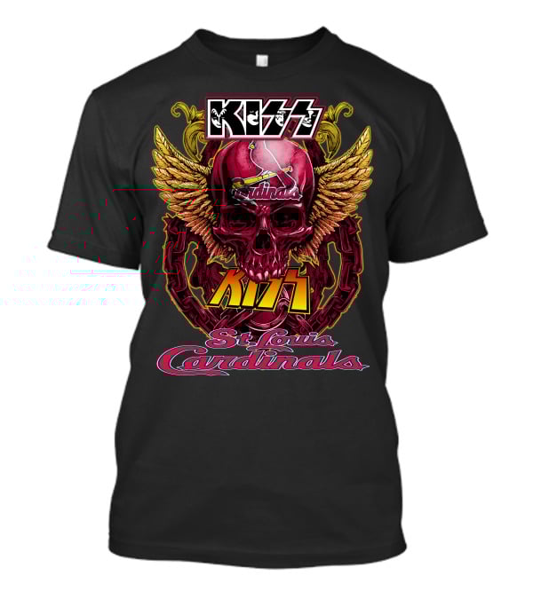 Kiss Cardinals Skull Wings St. Louis Cardinals T-Shirt