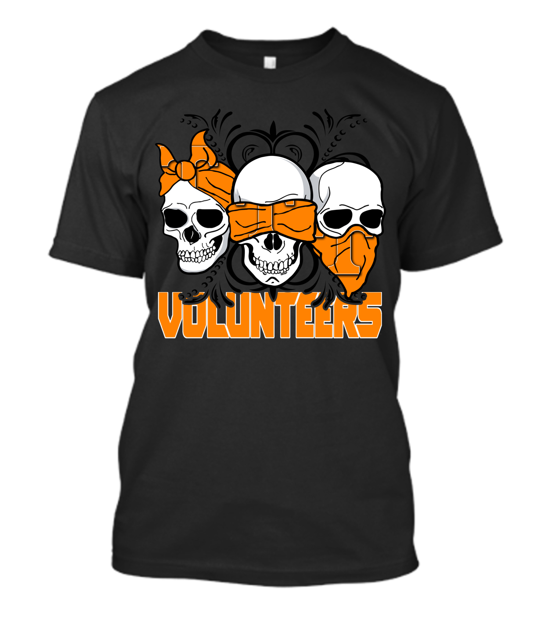 3 Skull Tennessee Volunteers T-Shirt