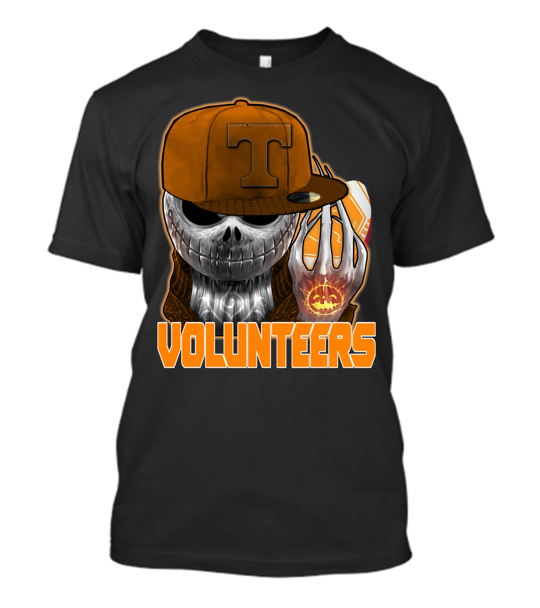 Jackskull Halloween Tennessee Volunteers Football T-Shirt