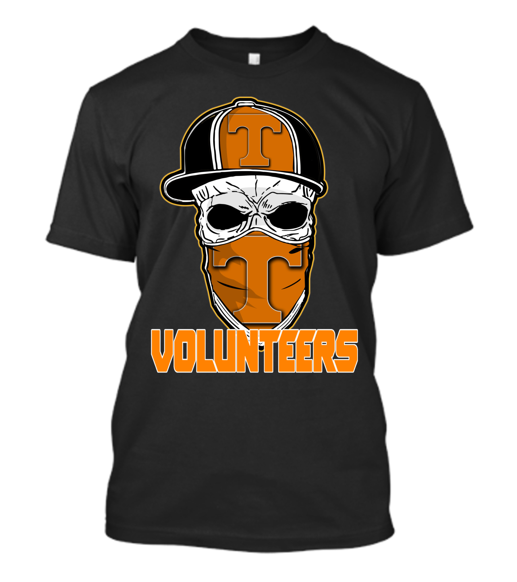 Skull With Hat Tennessee Volunteers Logo Bandana T-Shirt