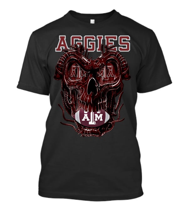 Aggies Dragonskull Texas A&M Football T-Shirt