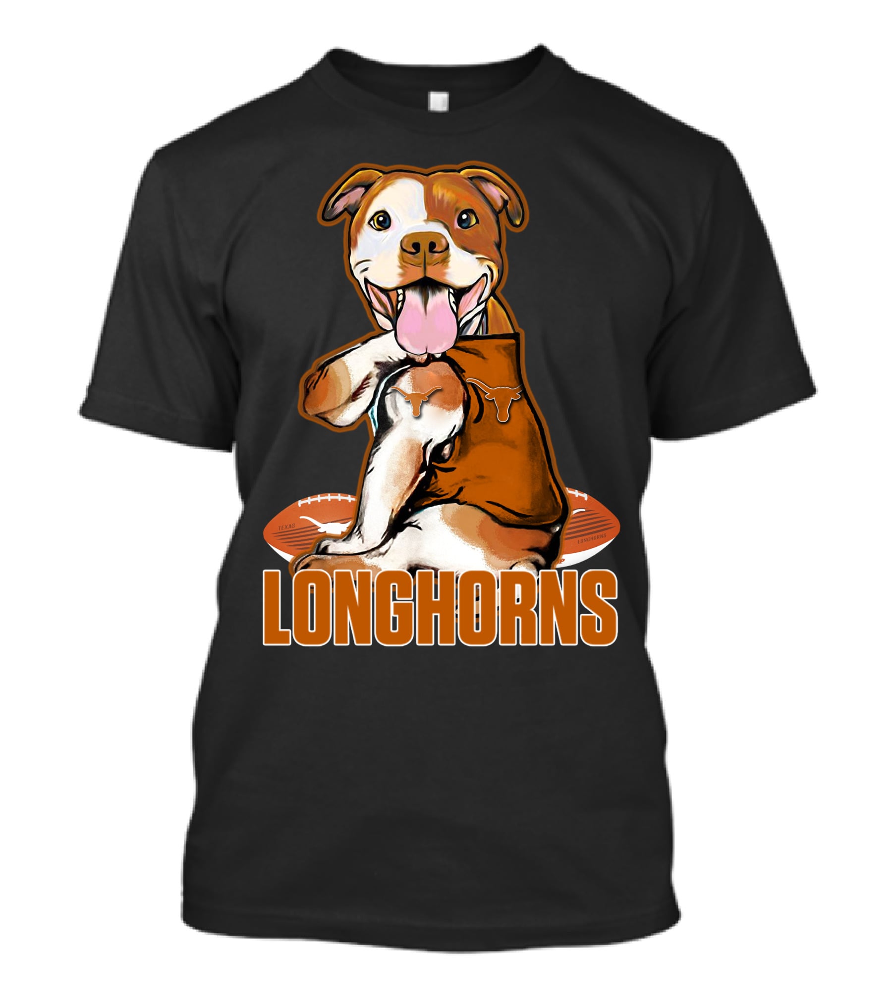 Longhorns Football Pitbull Texas Longhorns T-Shirt