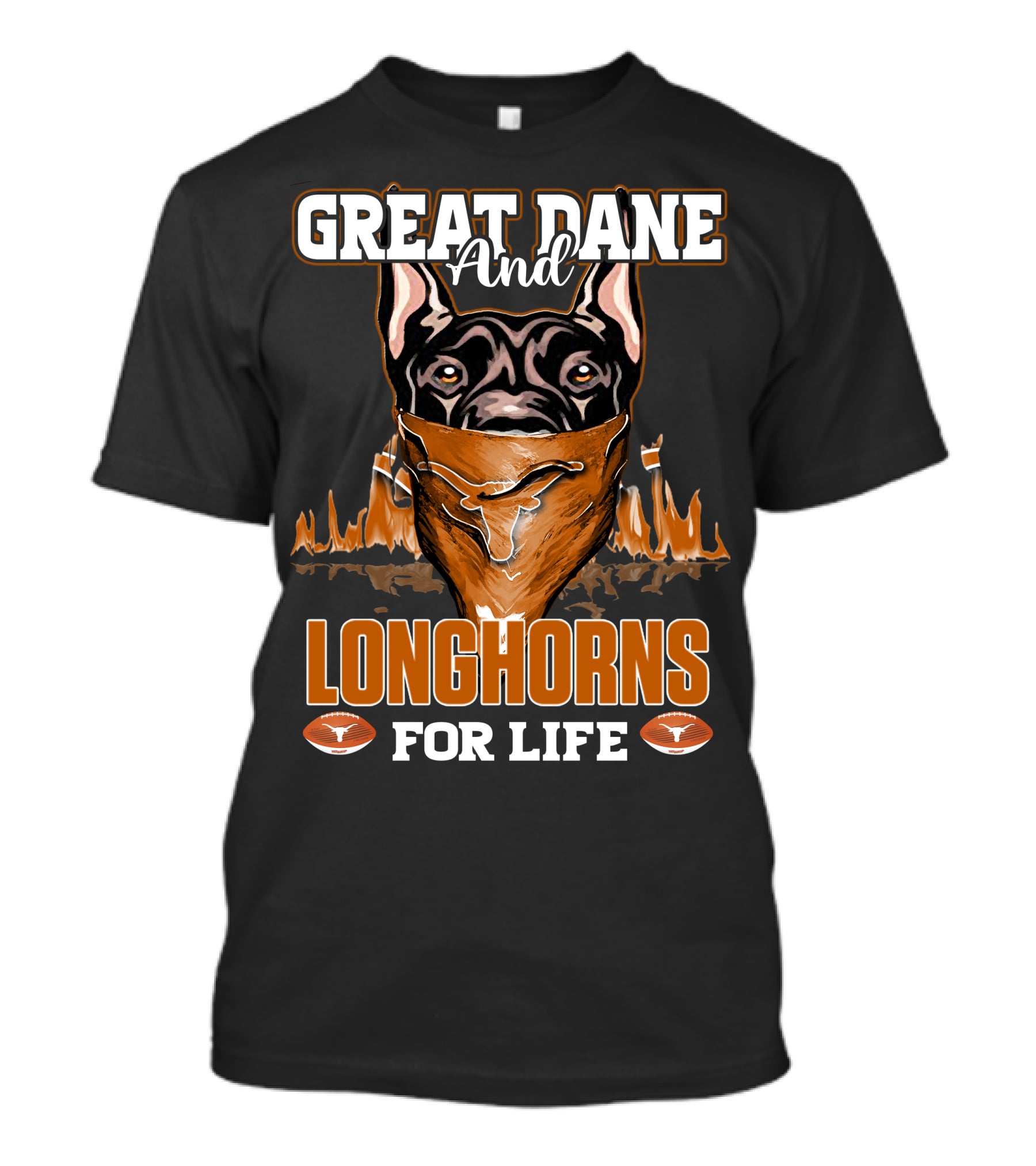 Great Dane And Longhorns For Life T-Shirt