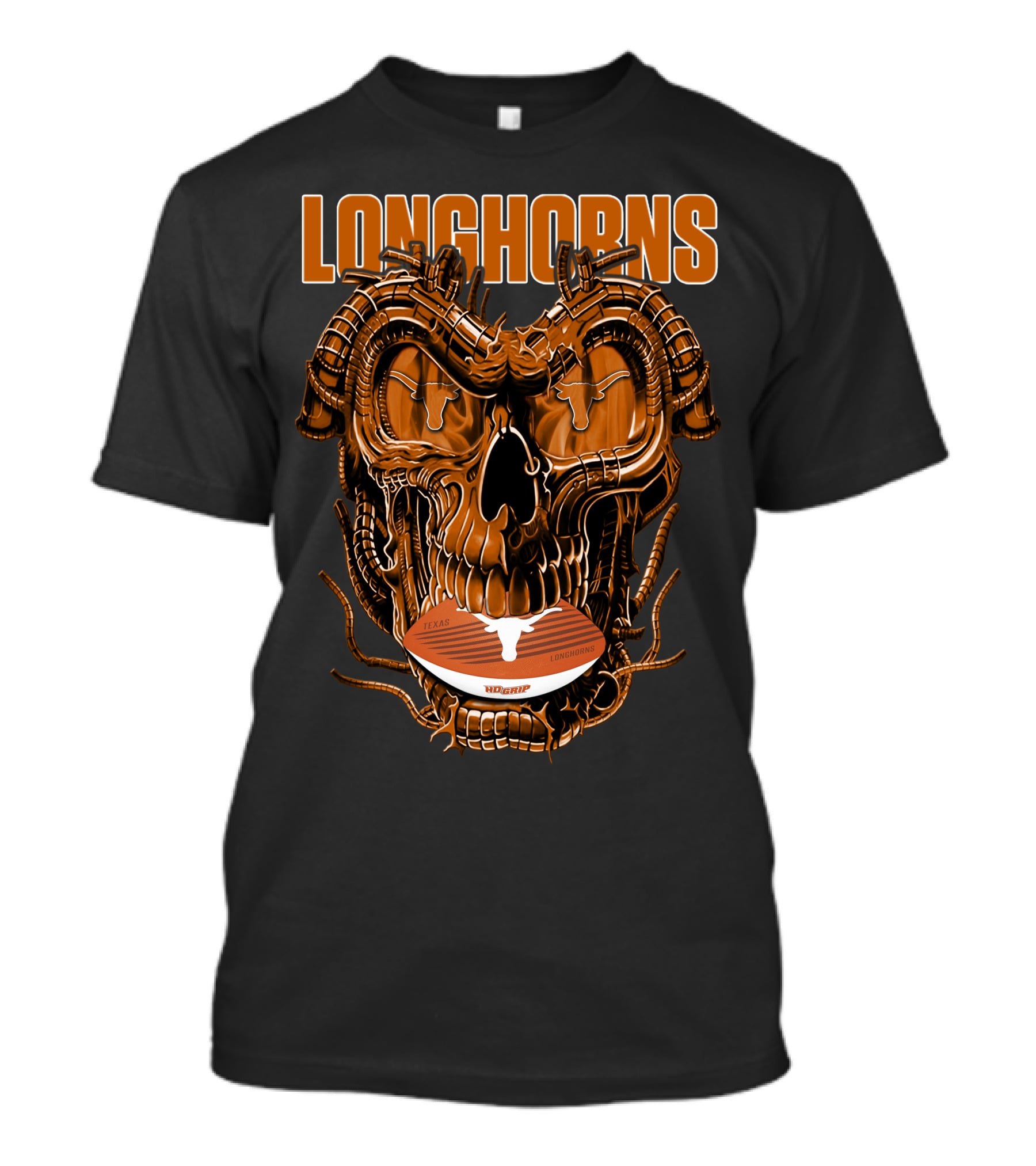 Longhorns Dragonskull Texas Football Fusion T-Shirt