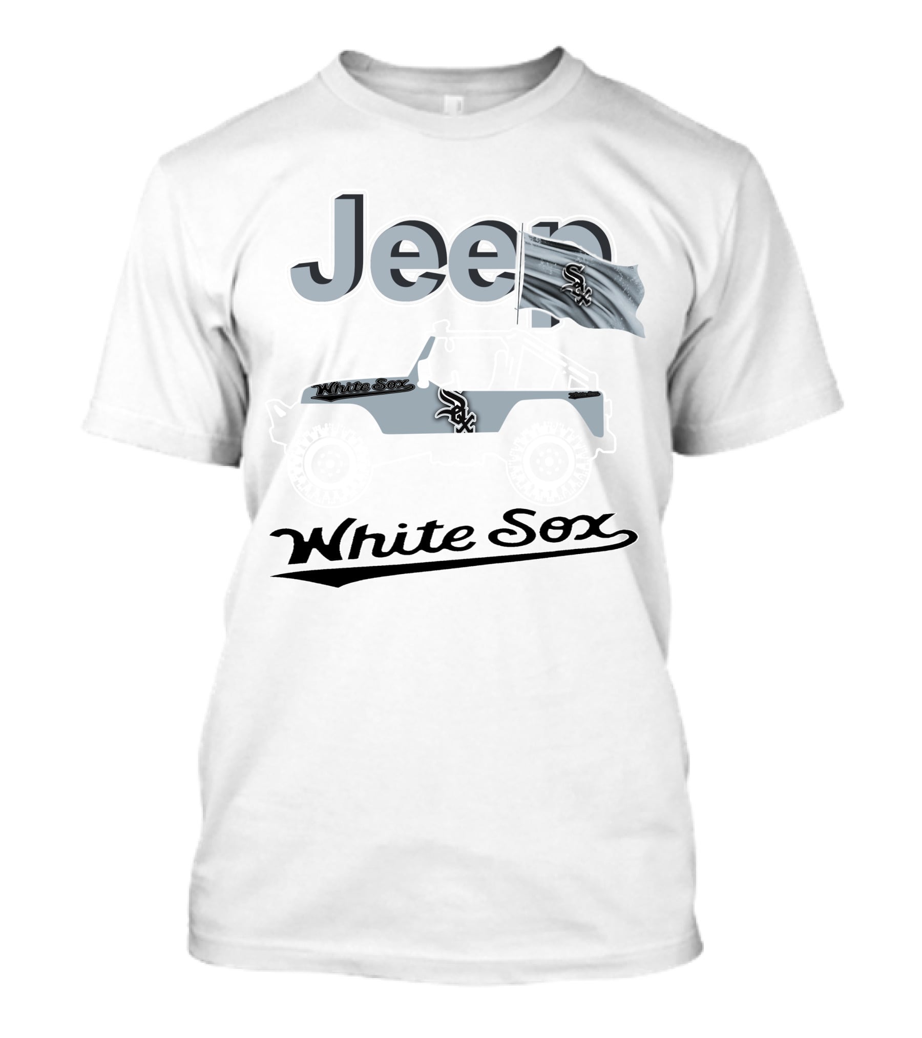 Jeep White Sox Chicago Flag Adventure T-Shirt