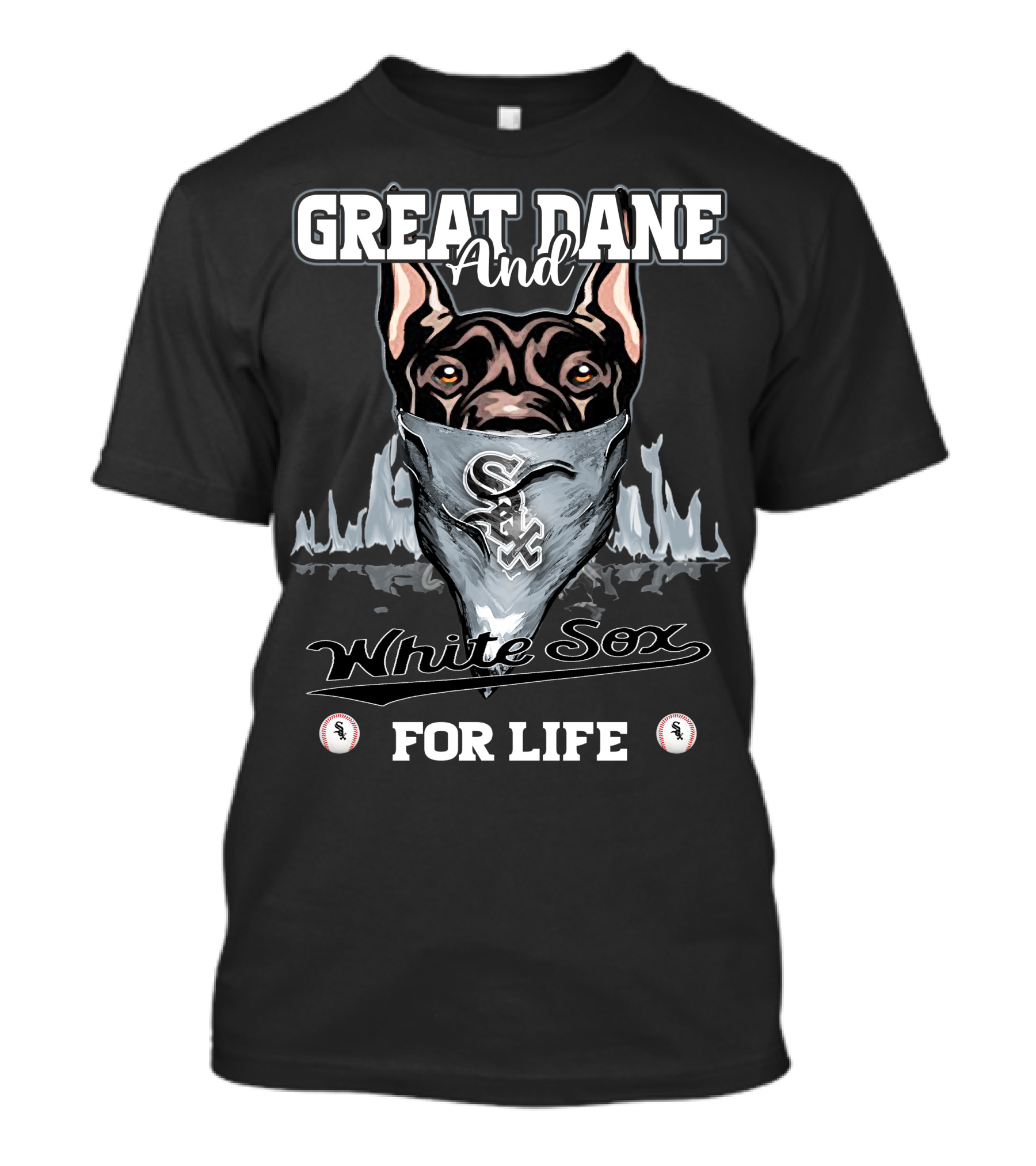 Great Dane And White Sox For Life T-Shirt