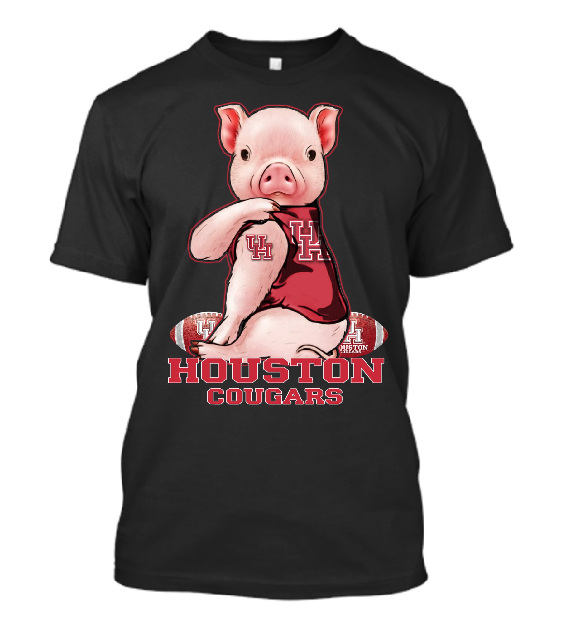 Pig In UH Jersey Houston Cougars Football T-Shirt