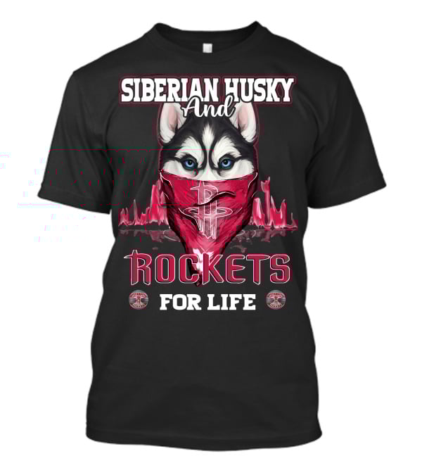 Siberian Husky And Rockets For Life T-Shirt