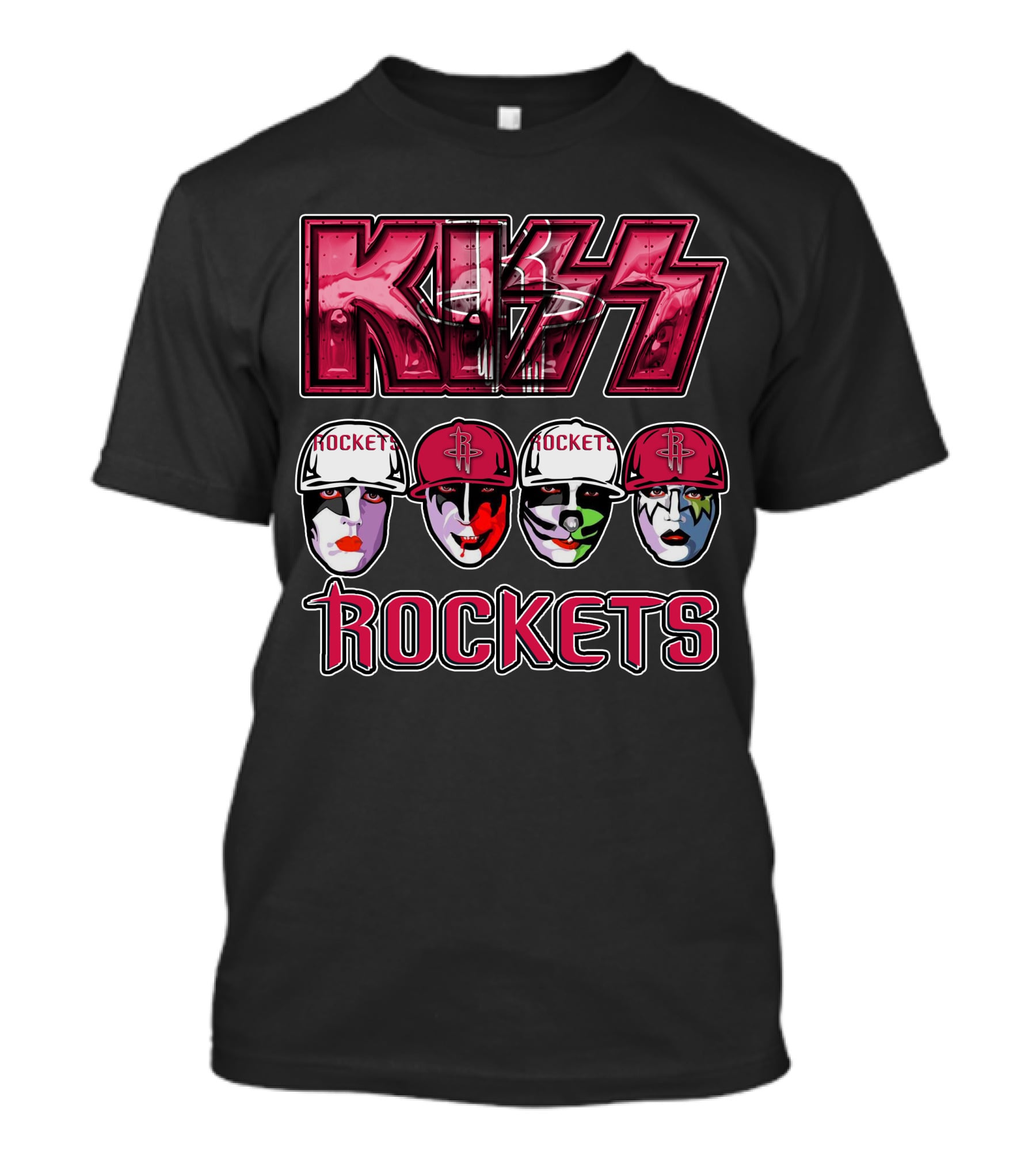 KISS Houston Rockets Faces T-Shirt