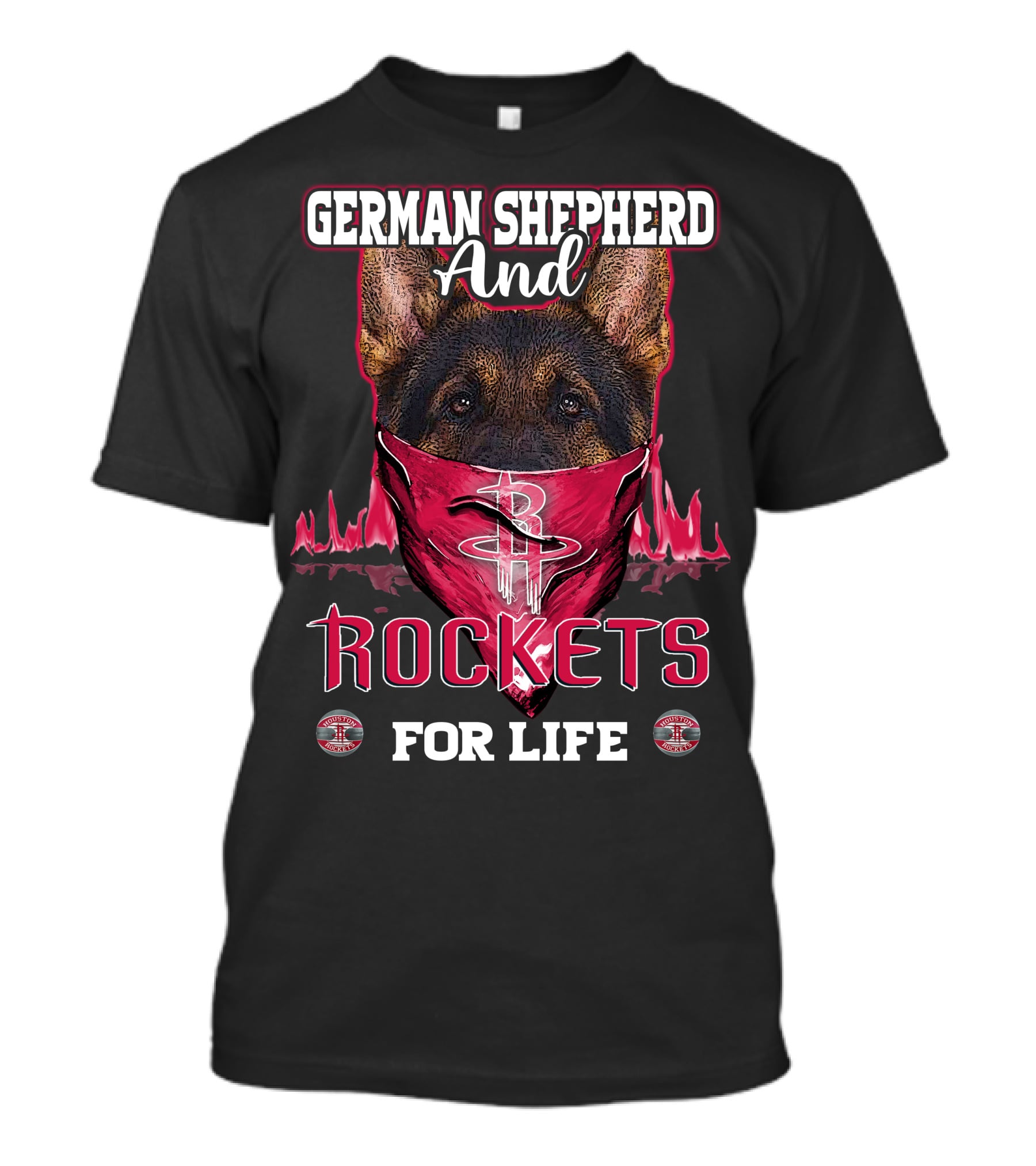 German Shepherd And Rockets For Life T-Shirt