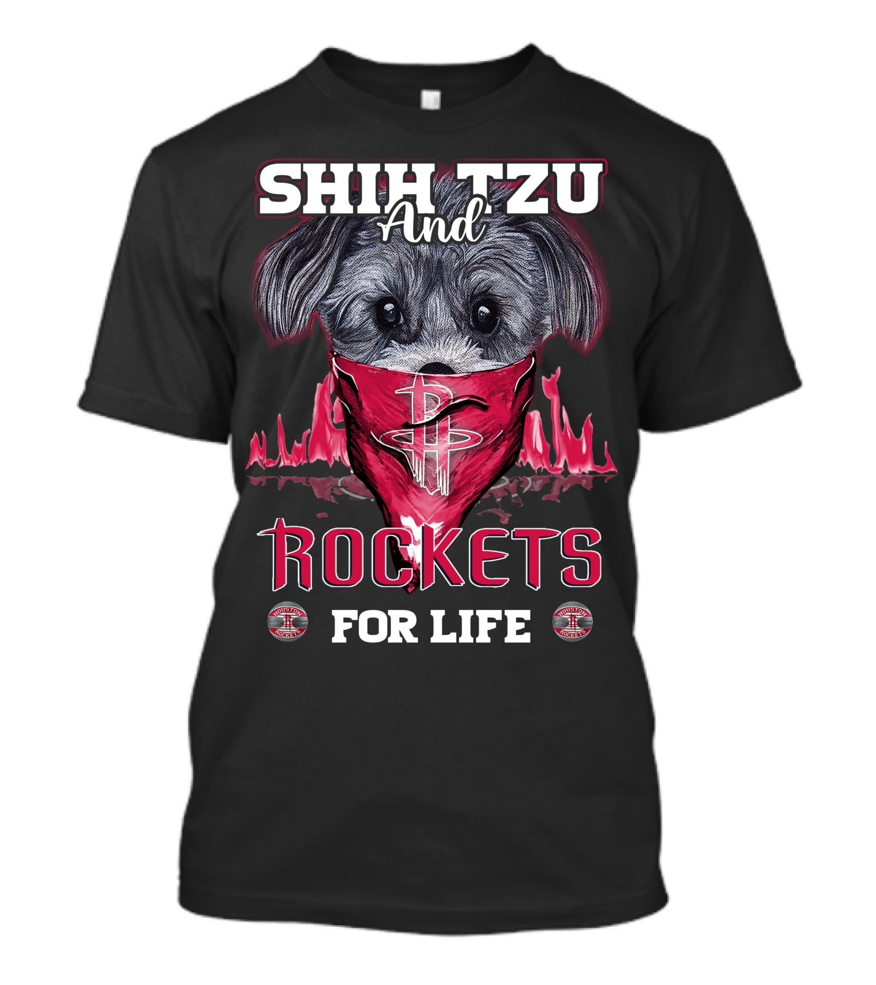 Shih Tzu And Rockets For Life T-Shirt