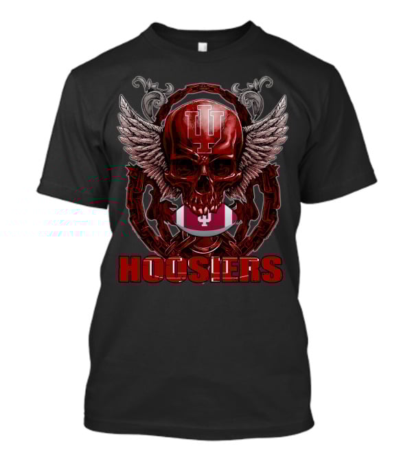 Indiana Hoosiers Winged Skull Emblem T-Shirt