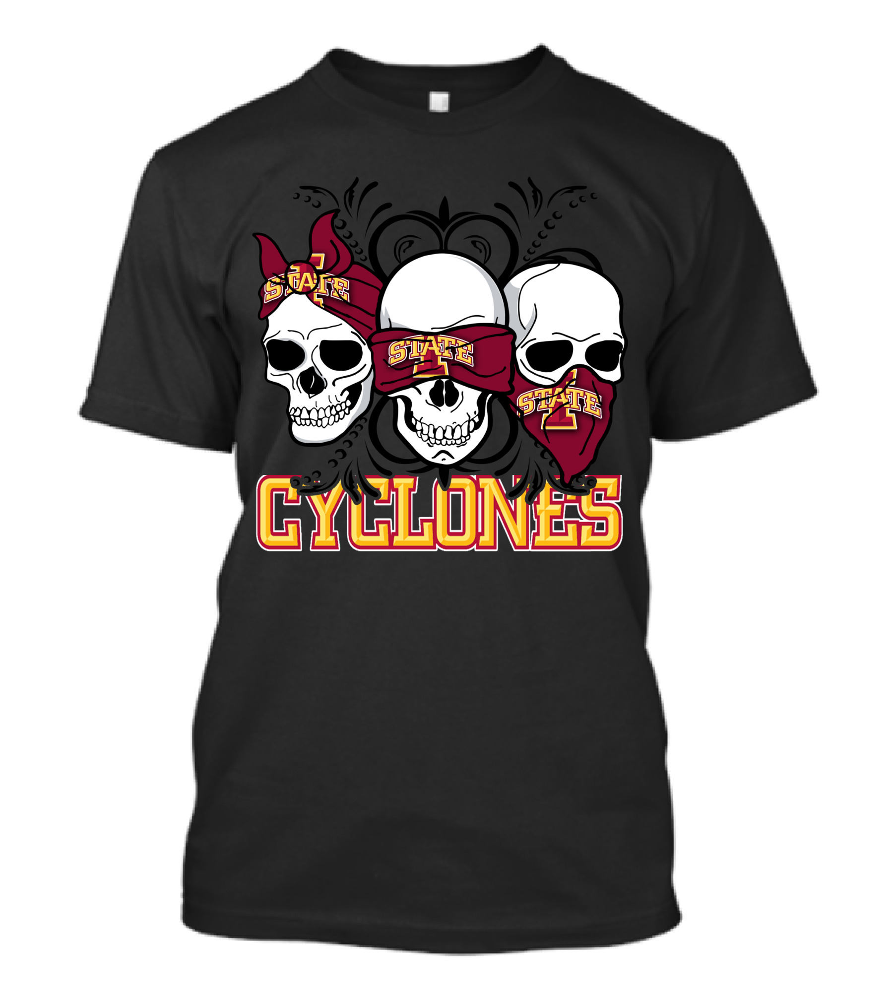 3 Skull State Cyclones T-Shirt