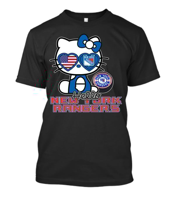 Hellokitty New York Rangers American Flag Heart Eyes T-Shirt