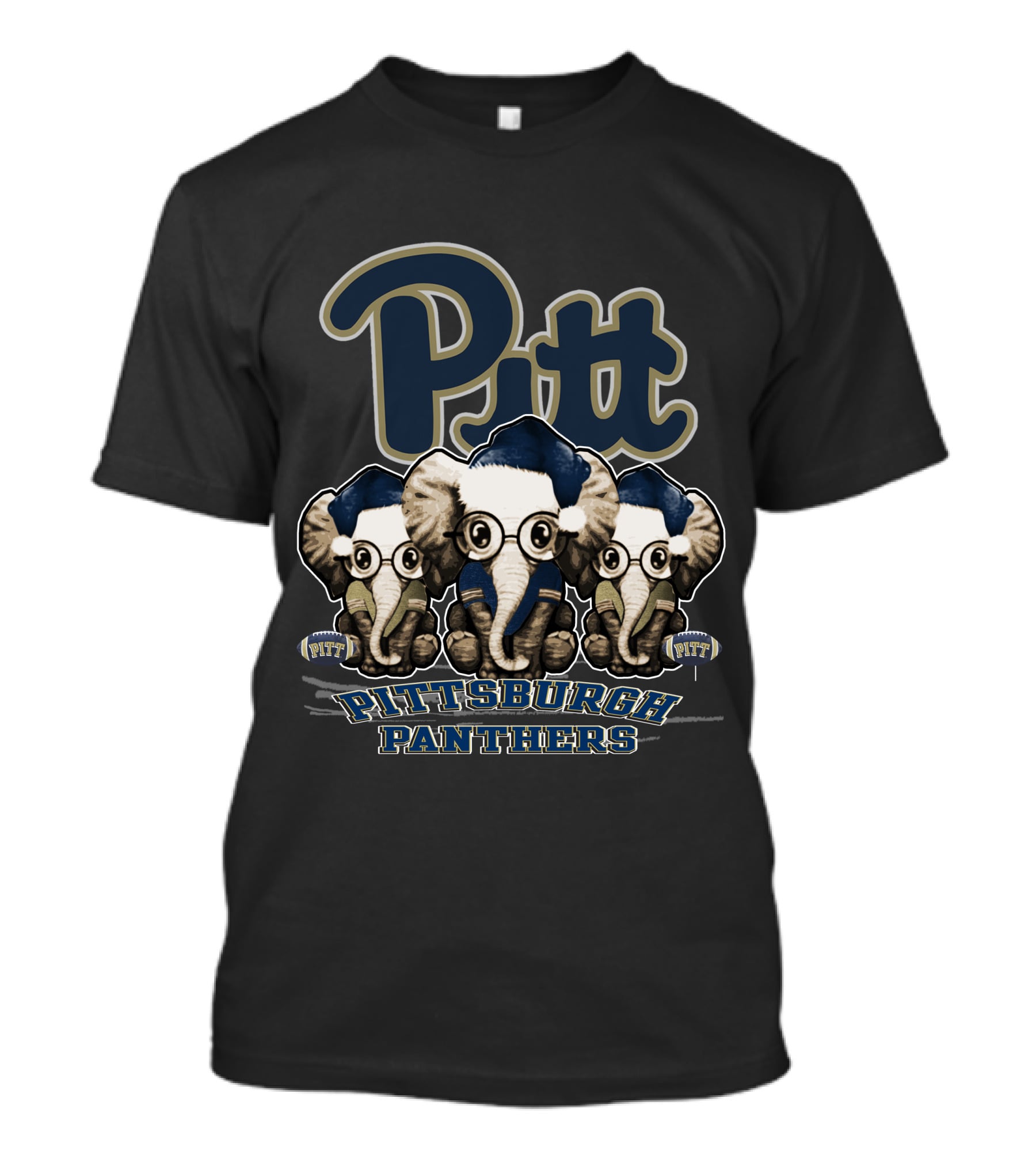 Pitt Panthers Pittsburgh Elephants Xmas T-Shirt