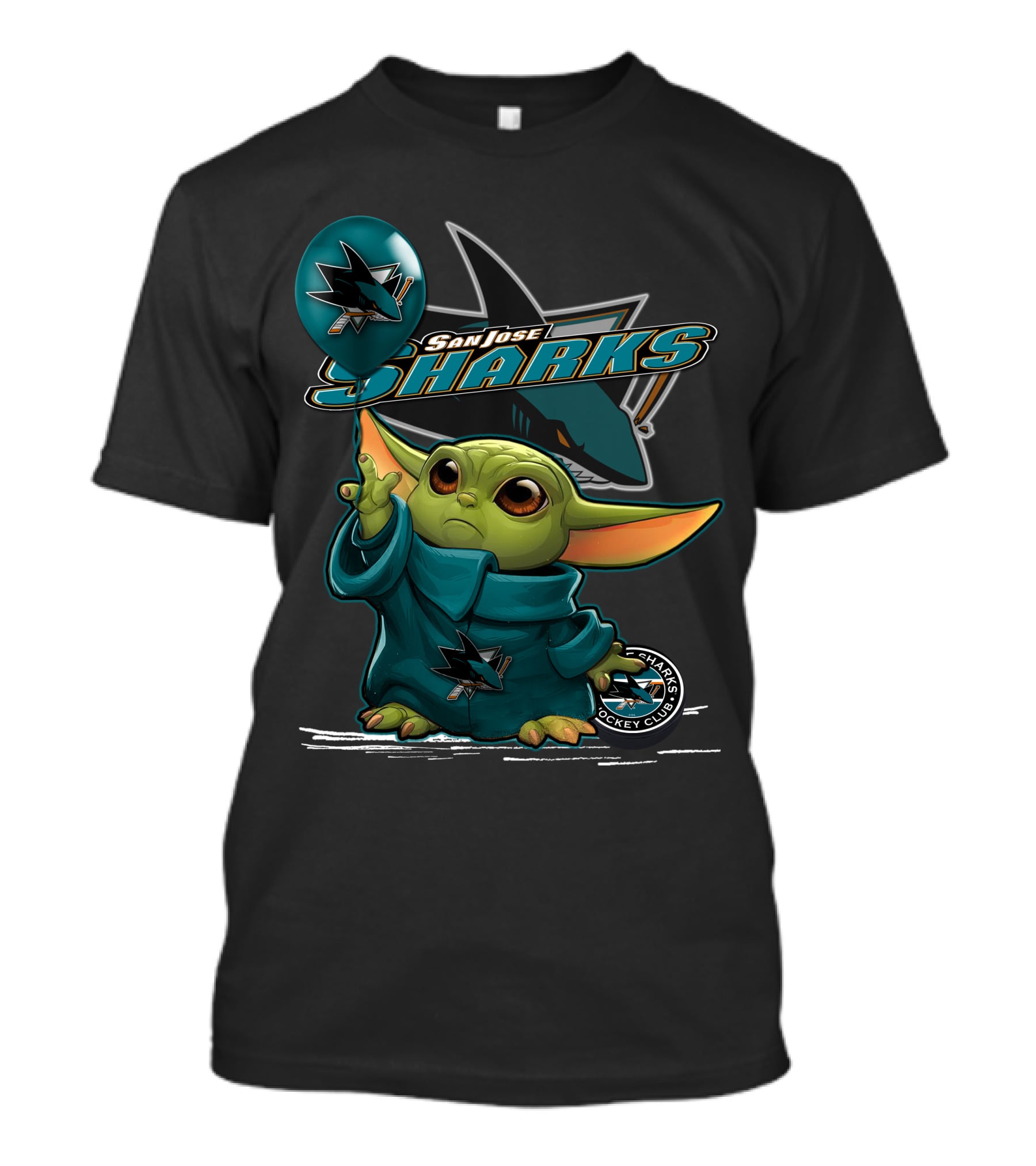 San Jose Sharks Yoda Hockey Club Balloon T-Shirt