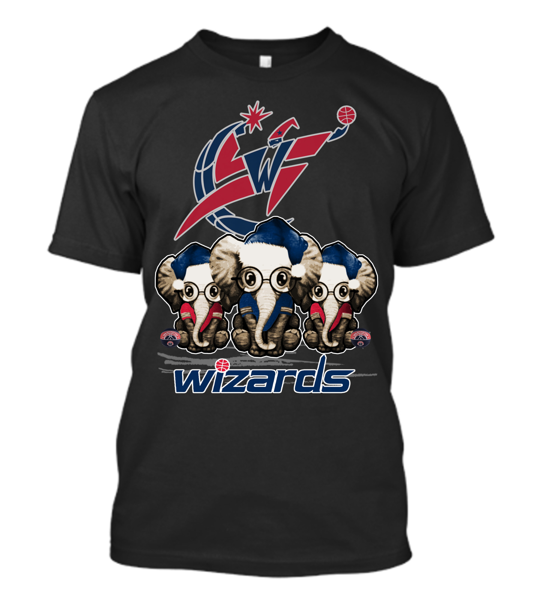 Washington Wizards Christmas Elephants T-Shirt