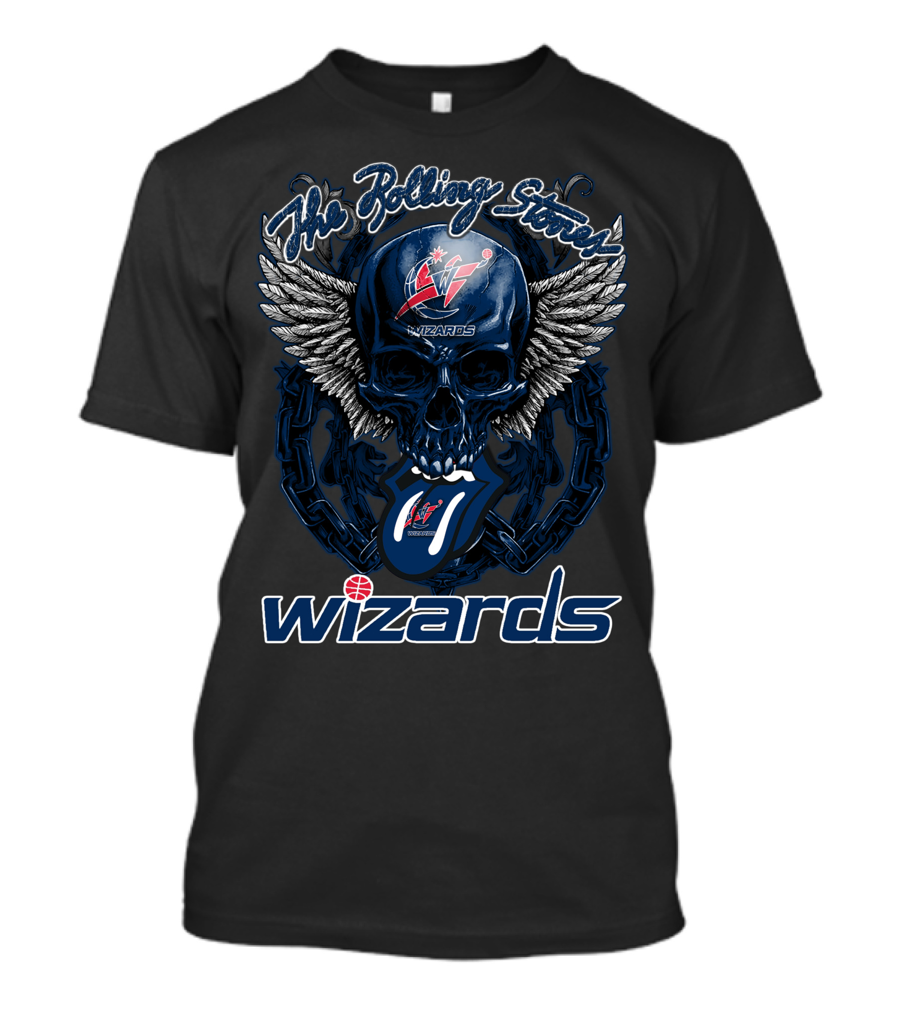 The Rolling Stones Washington Wizards Skull Logo Collaboration T-Shirt