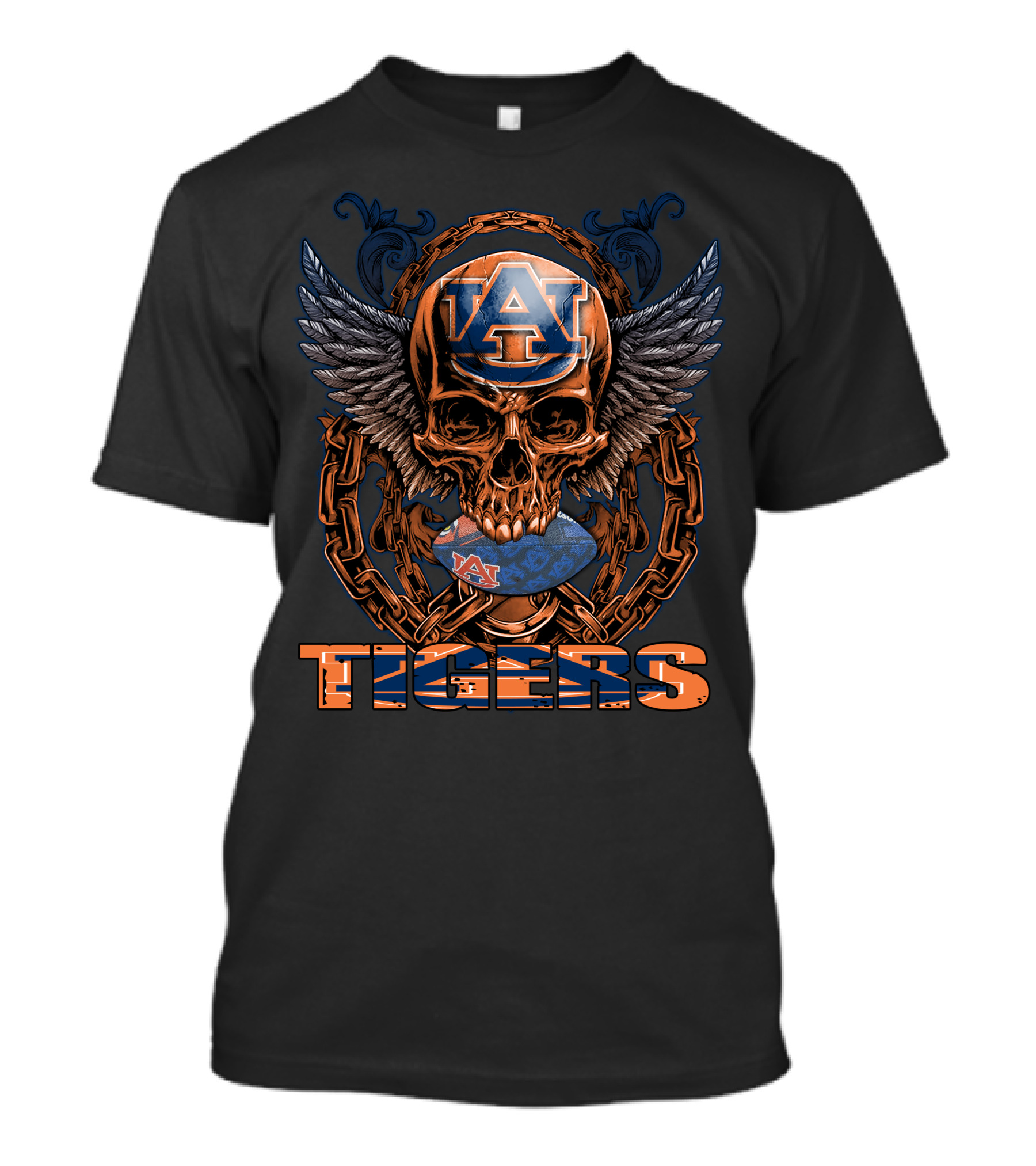 Auburn Tigers Winged Skull AU T-Shirt