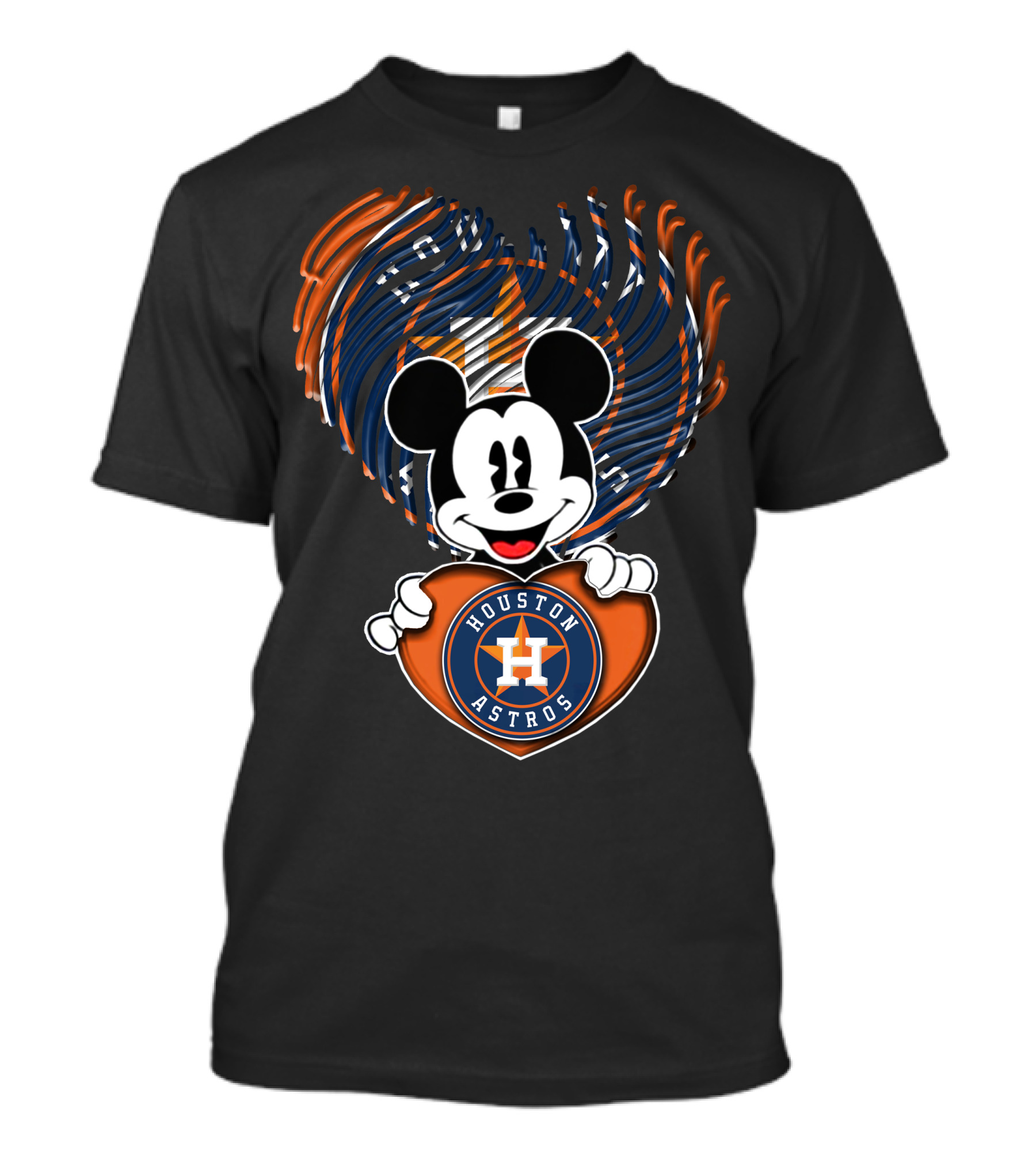 Mickey Mouse Heart Houston Astros T-Shirt