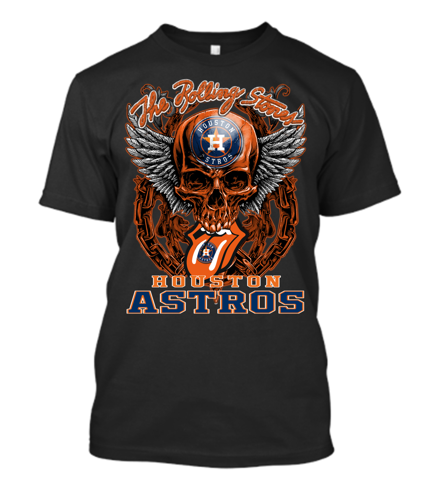 The Rolling Stones Houston Astros Skull Wings T-Shirt