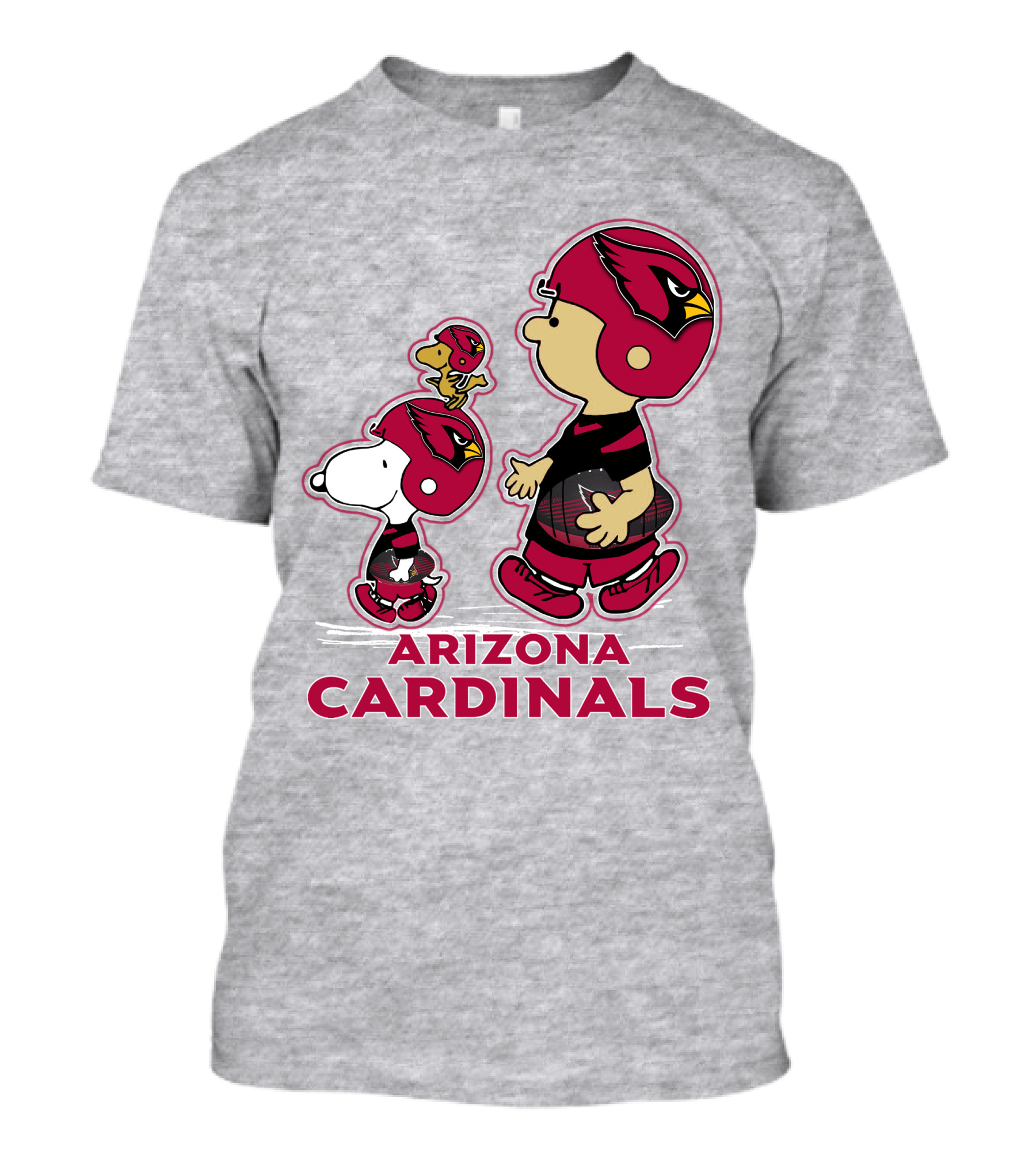 Snpfootball Arizona Cardinals Peanuts Characters Football Helmets T-Shirt