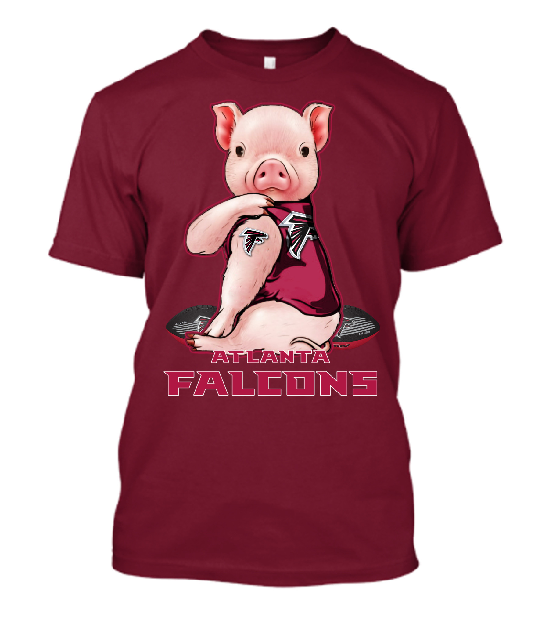 Atlanta Falcons Pig Mascot T-Shirt