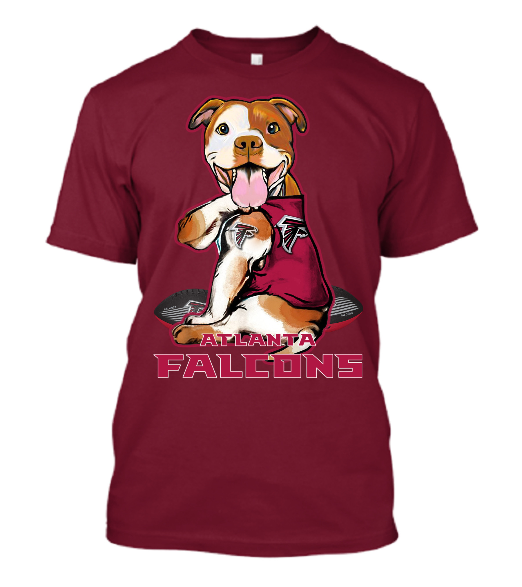 Atlanta Falcons Pittbull Football Fan T-Shirt