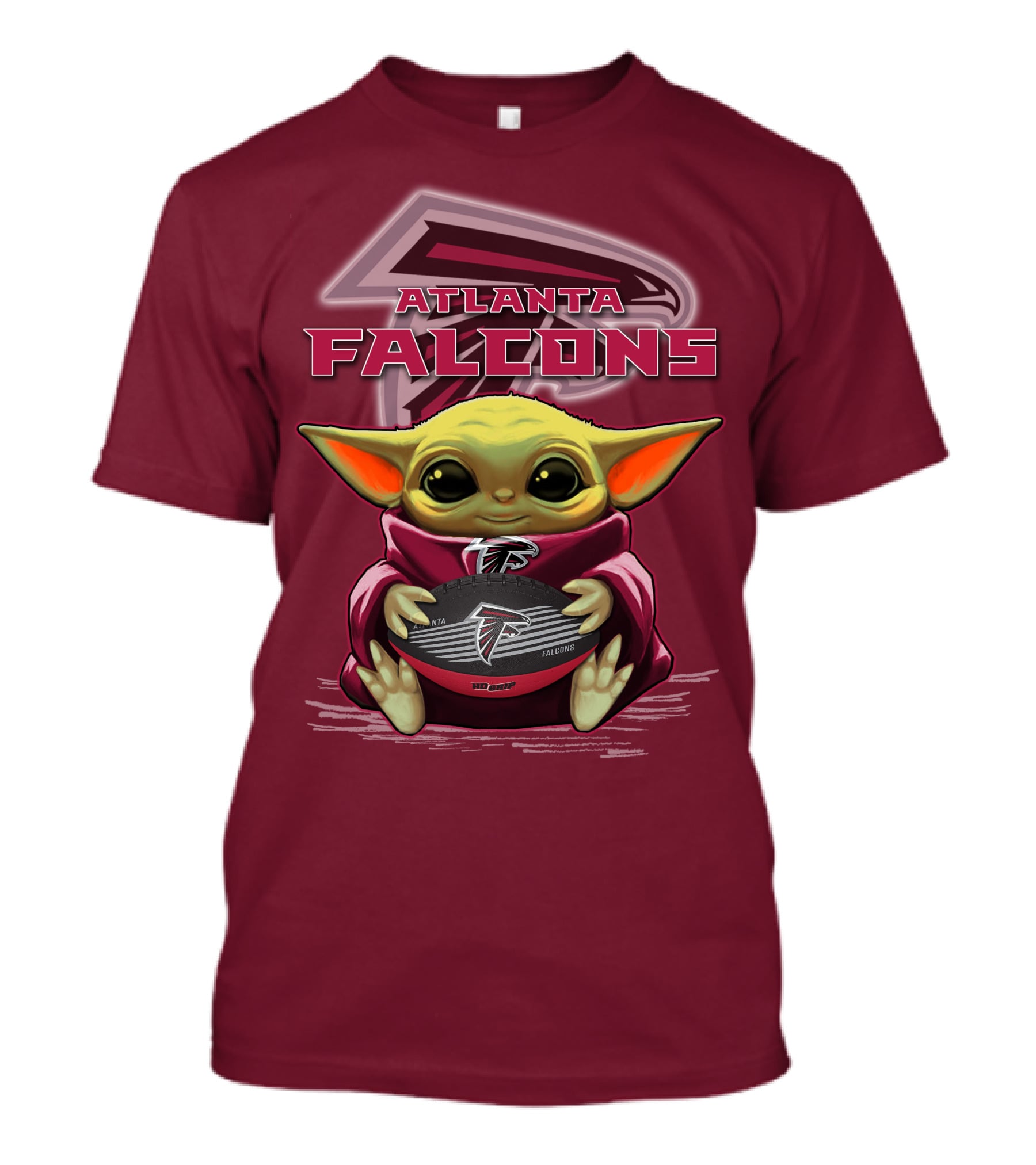 Atlanta Falcons Baby Yoda Football Fan T-Shirt
