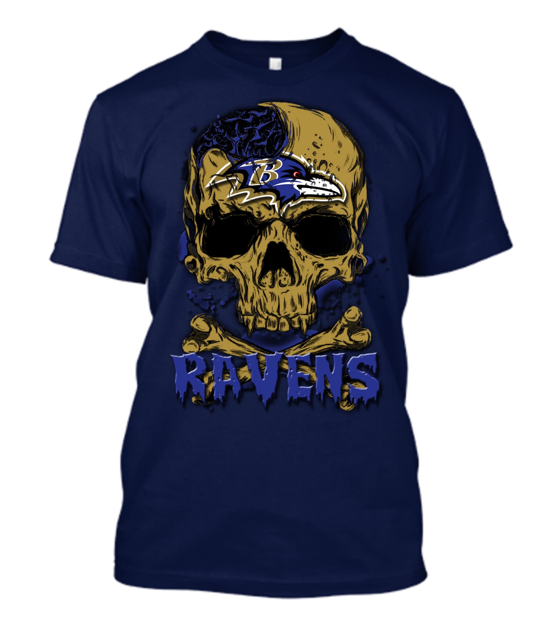 Baltimore Ravens Skull Logo Ravens 63 T-Shirt